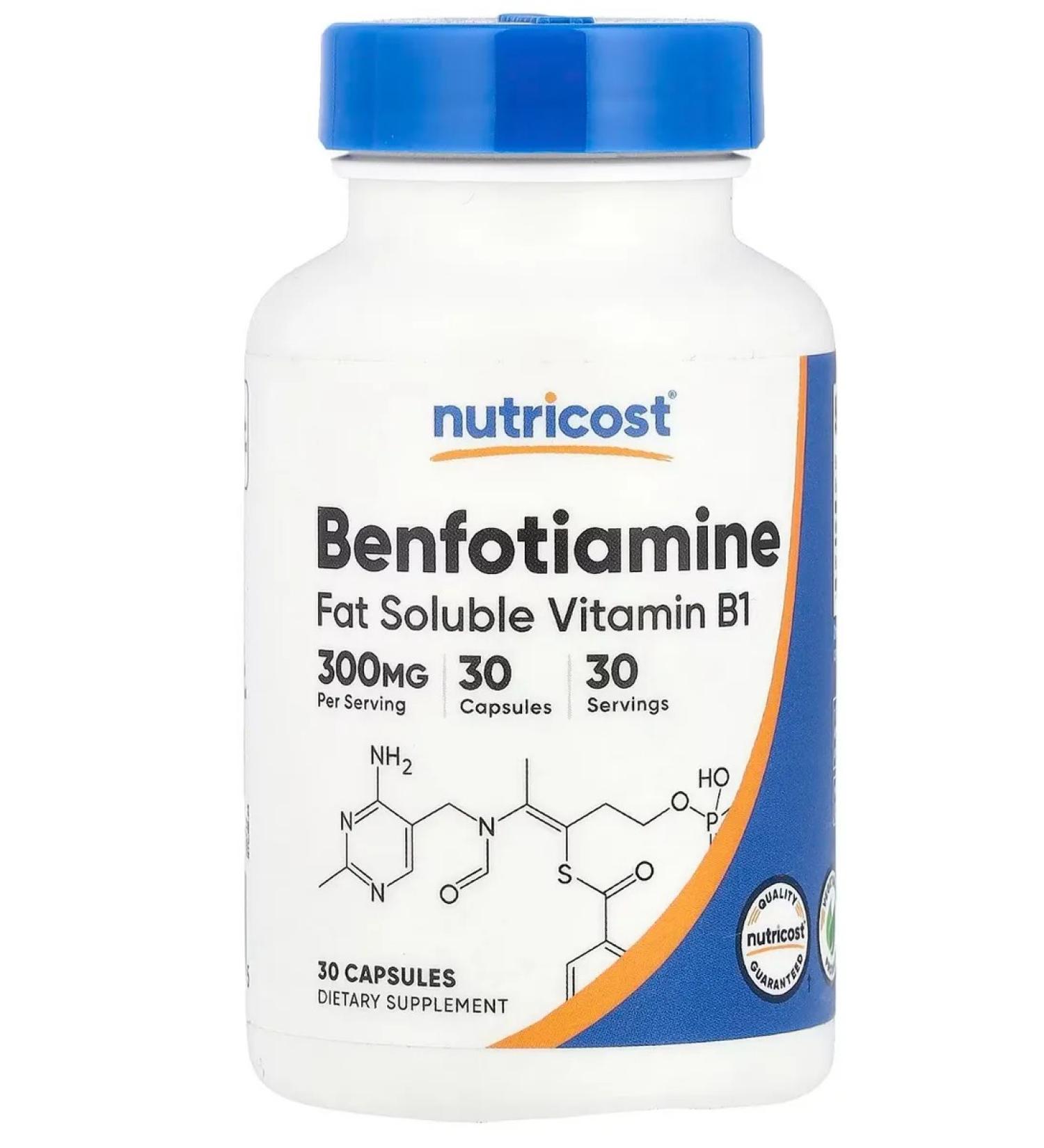 Nutricost Benfotiamine 300 Mg - Buy Online on GoSupps.com