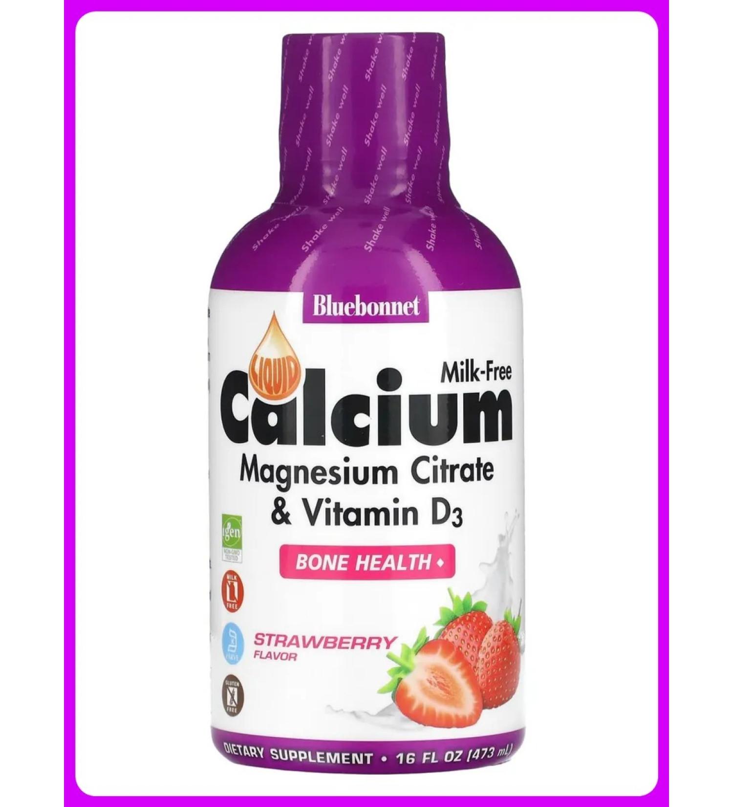 Bluebonnet Nutrition Calcium magnesium citrate vitamin D3 473 ml