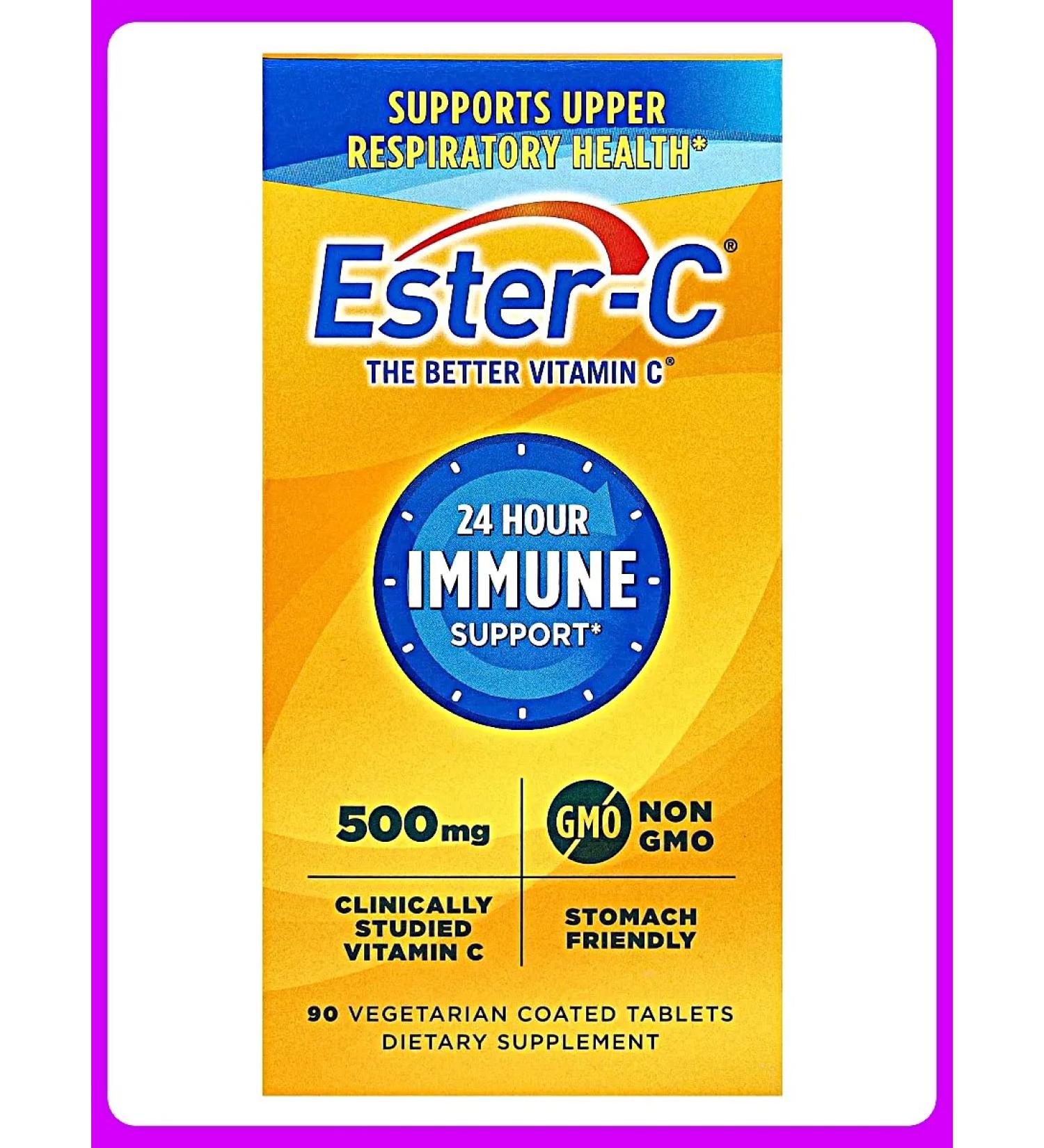 EsterC Support for immunity 500 mg 90 tablets - Buy Online on GoSupps.com