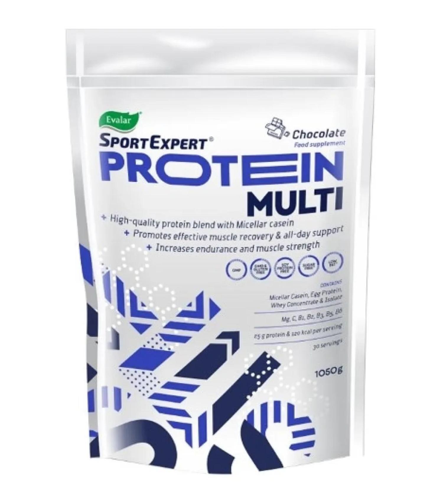 Evalar Sportspert protein with chocolate taste 1050 gr powder
