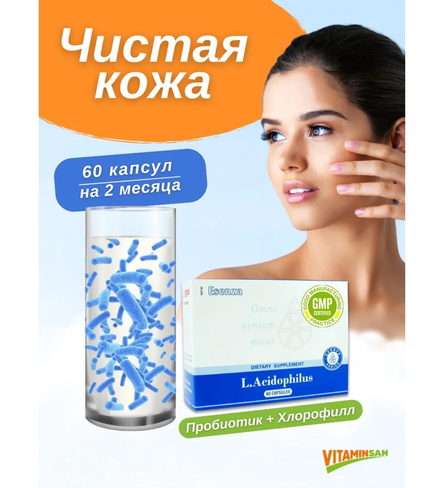 Santegra Probiotic and chlorophyll for clean skin Santera - Buy Online on GoSupps.com