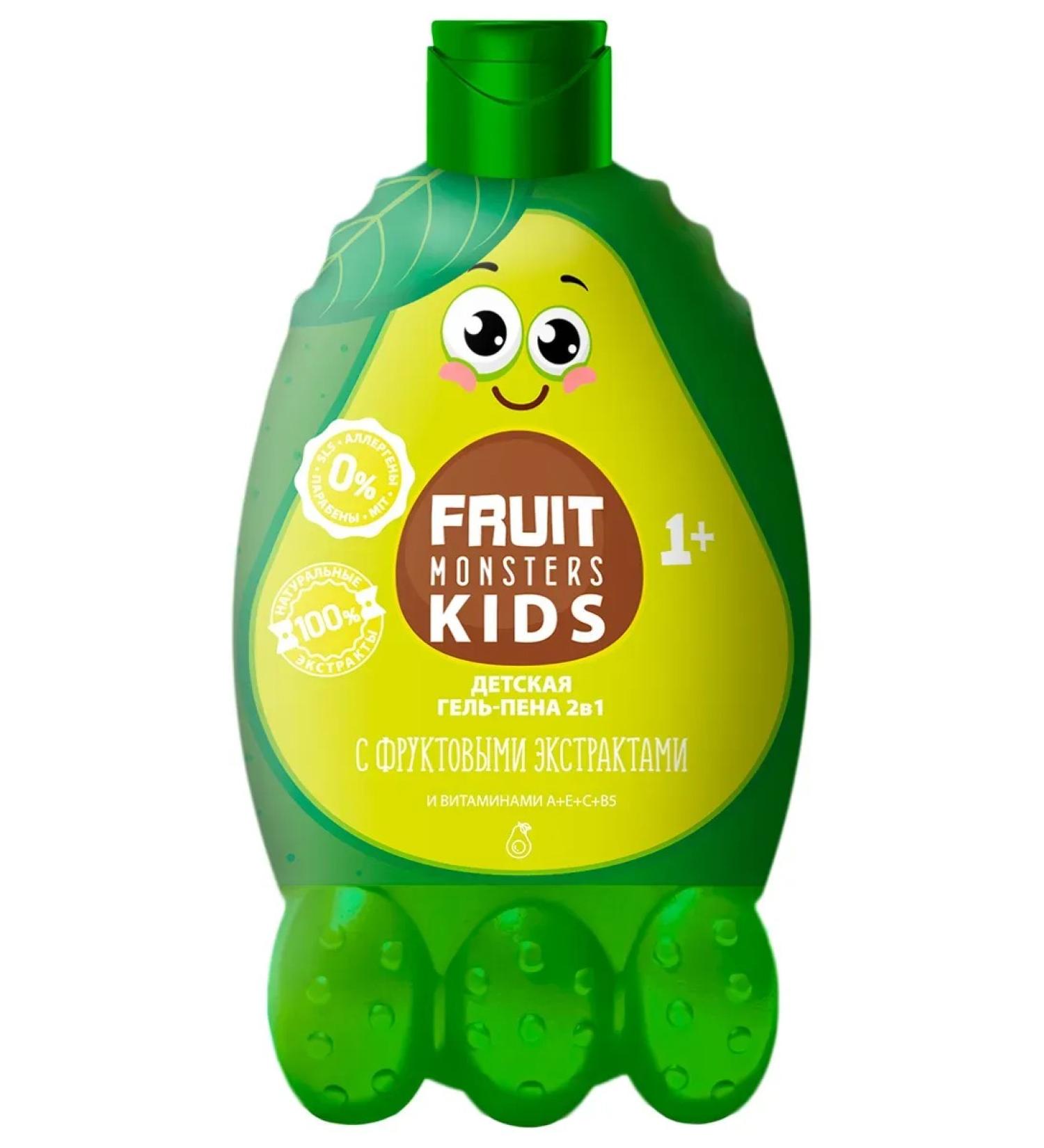 Megamonsters Frutomonster Children's gel shower foam 2V1 avocado 1+ - Buy Online on GoSupps.com