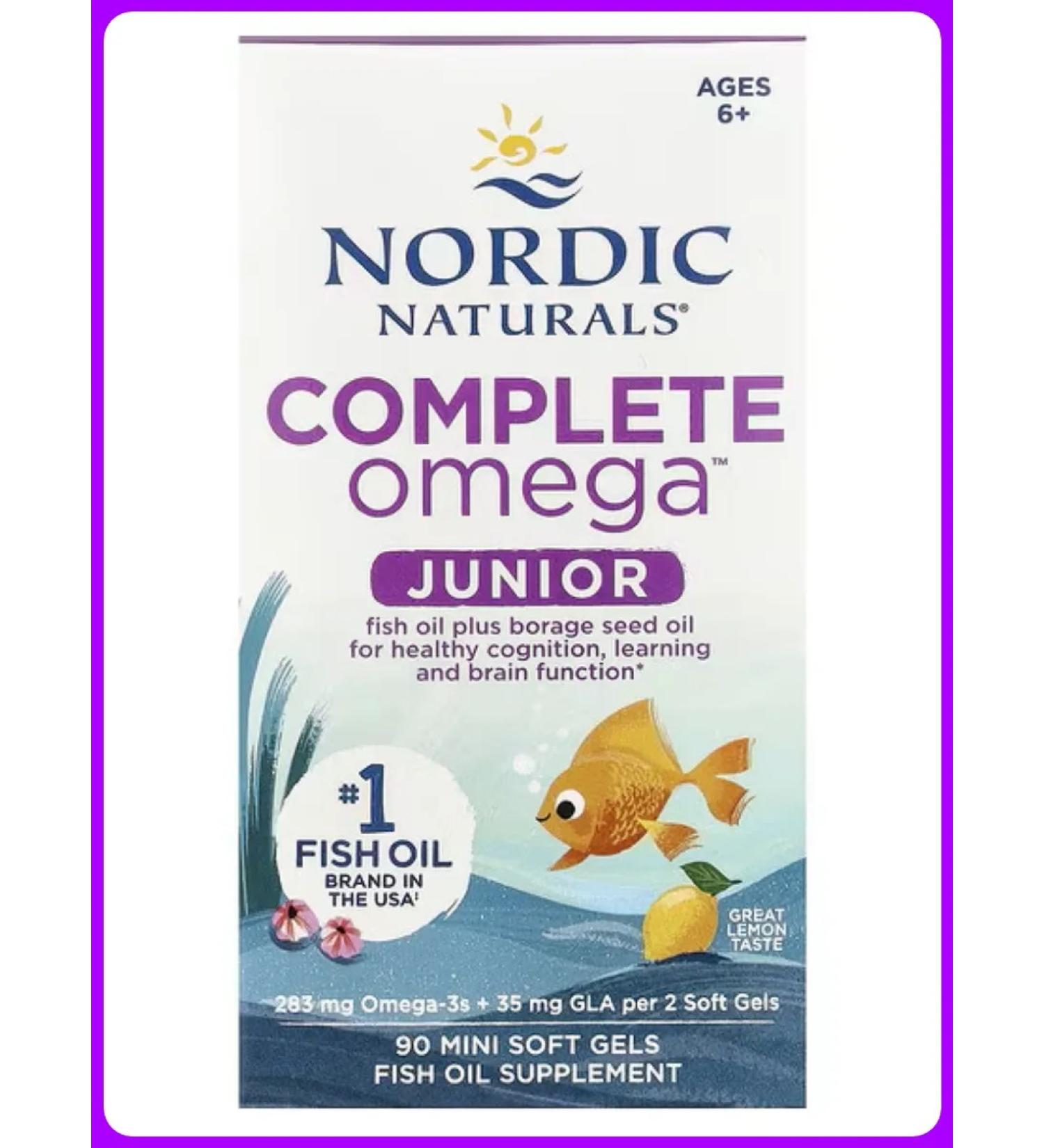 Nordic Naturals Omega for children 6-12 years old 283 mg 90 mini-capsule - Buy Online on GoSupps.com