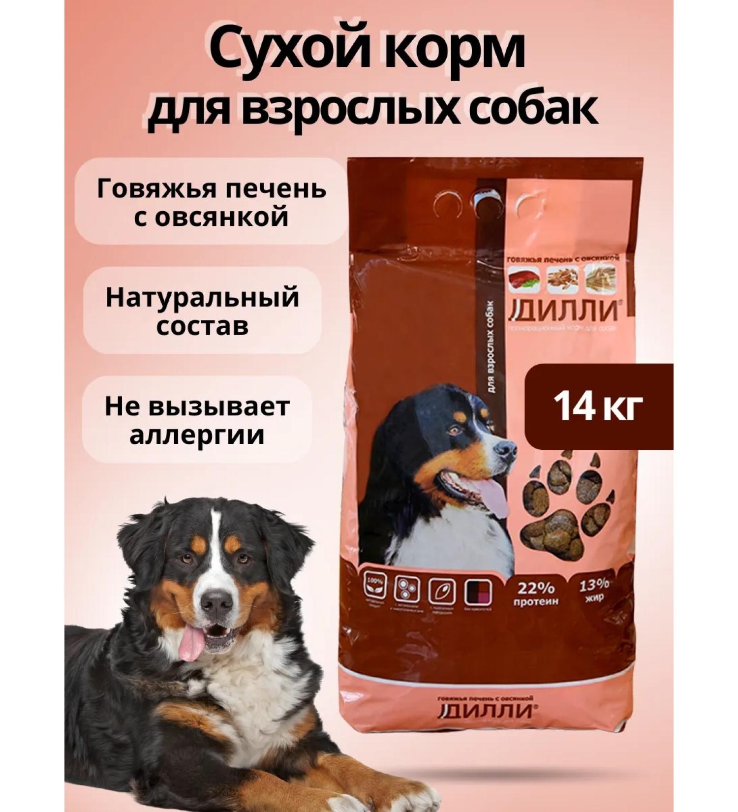 DILLY Dry food for dogs with a liver of 14 kg - Buy Online on GoSupps.com
