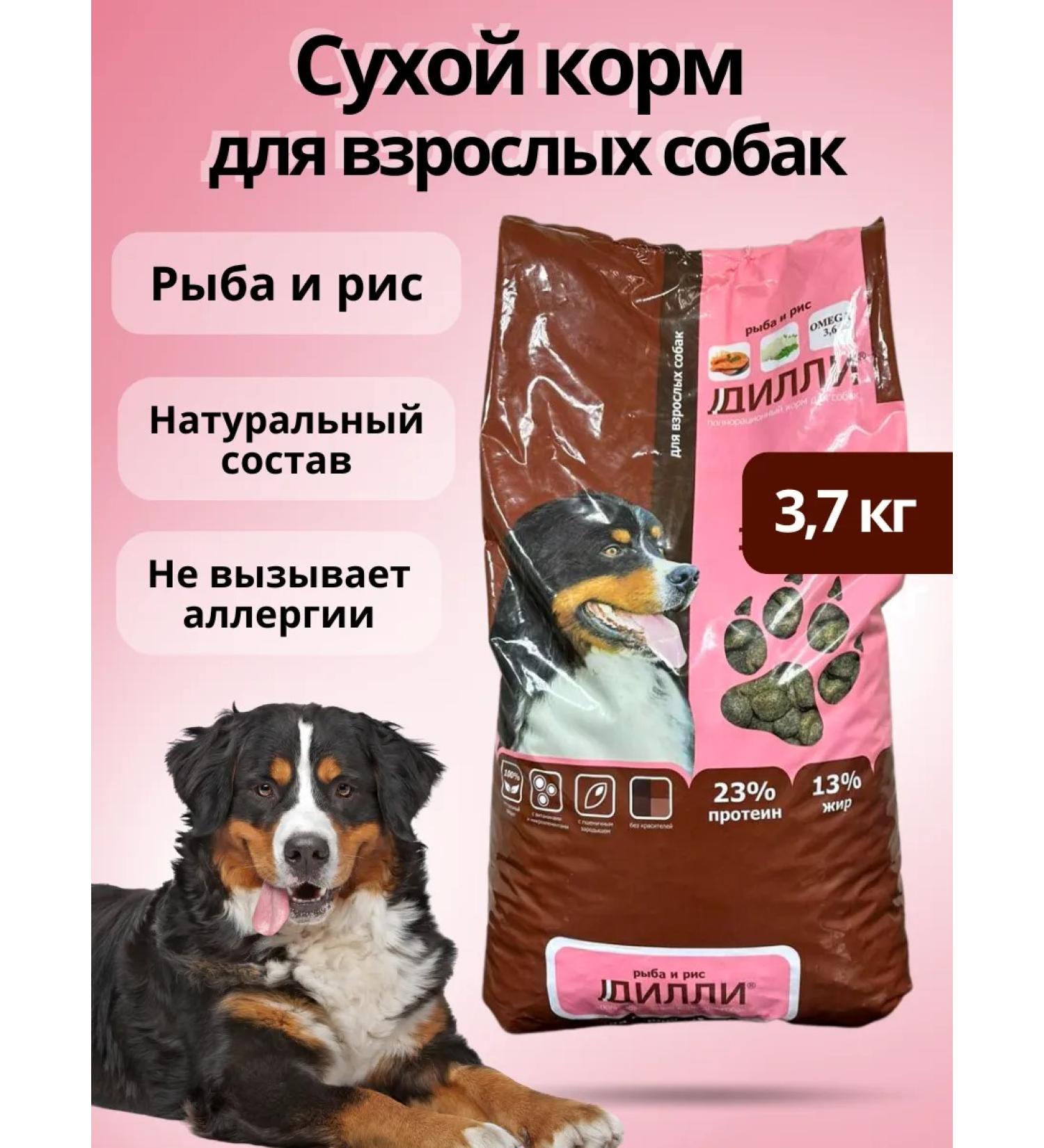 DILLY Dry food for dogs with fish 3.7 kg - Buy Online on GoSupps.com