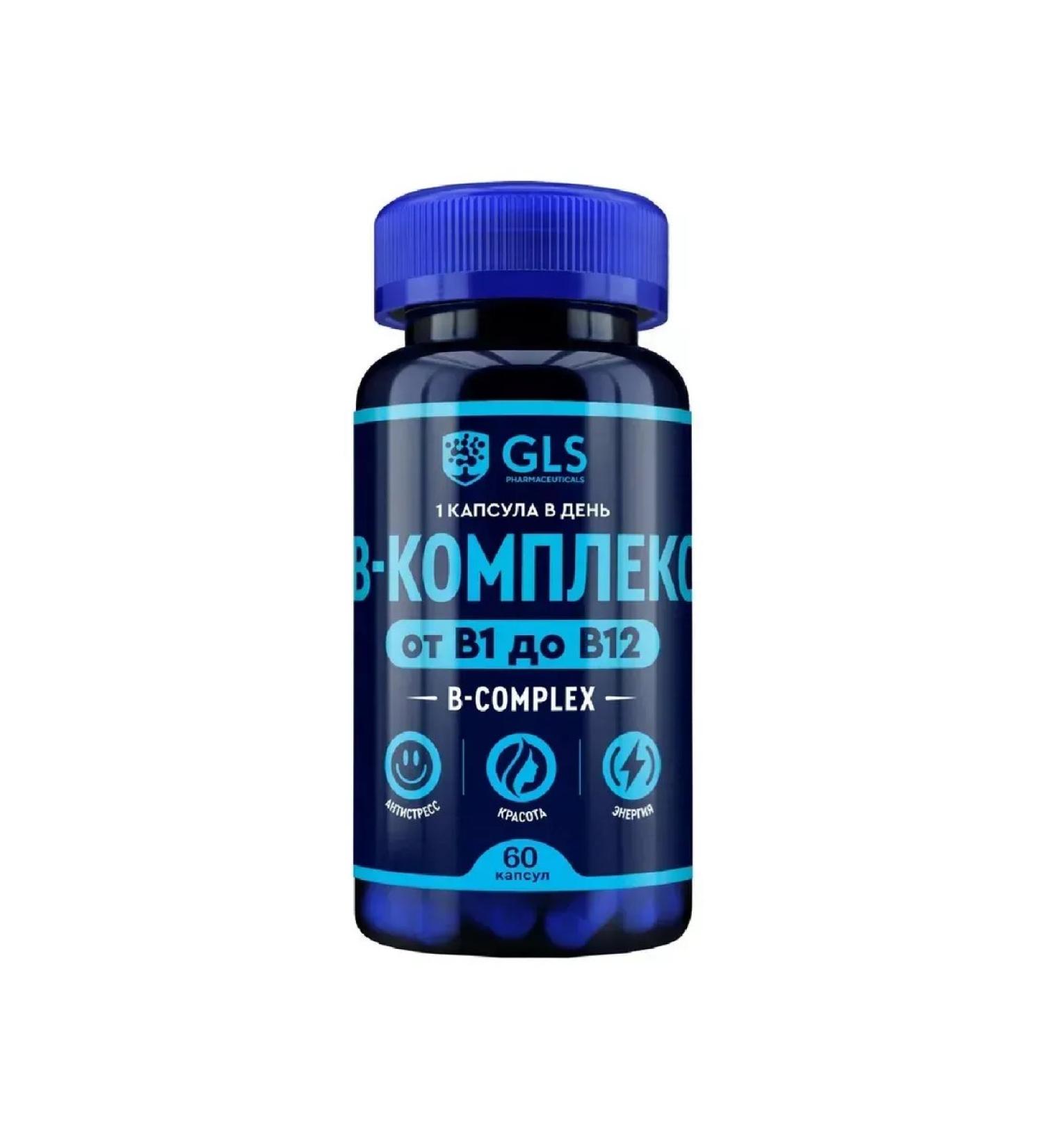GLS pharmaceuticals B-complex 60 capsules - Buy Online on GoSupps.com