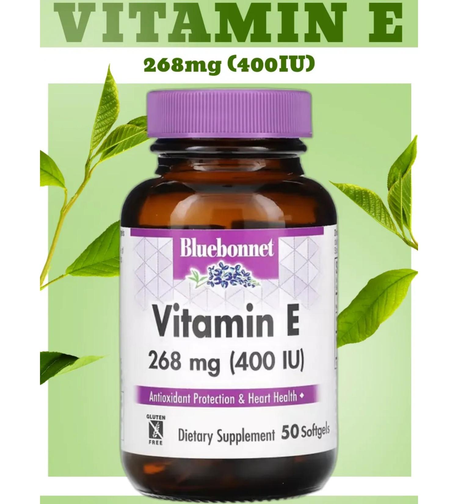 Bluebonnet Nutrition Blabonnet vitamin E 268 mg (400IU) 50 capsules - Buy Online on GoSupps.com