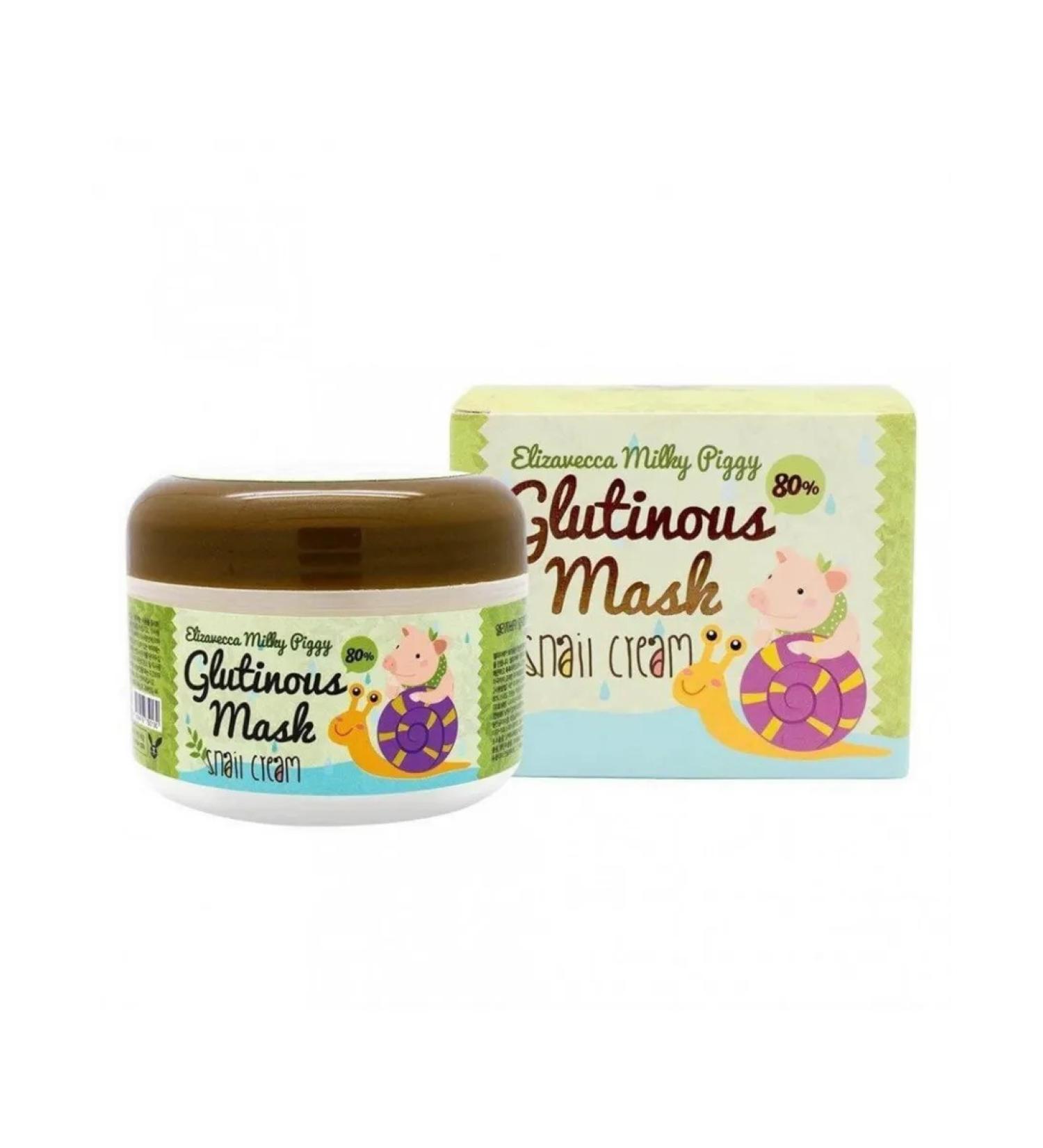 Elizavecca Glutinous Mask 80% Snail Night Cream mask with snail mucin
