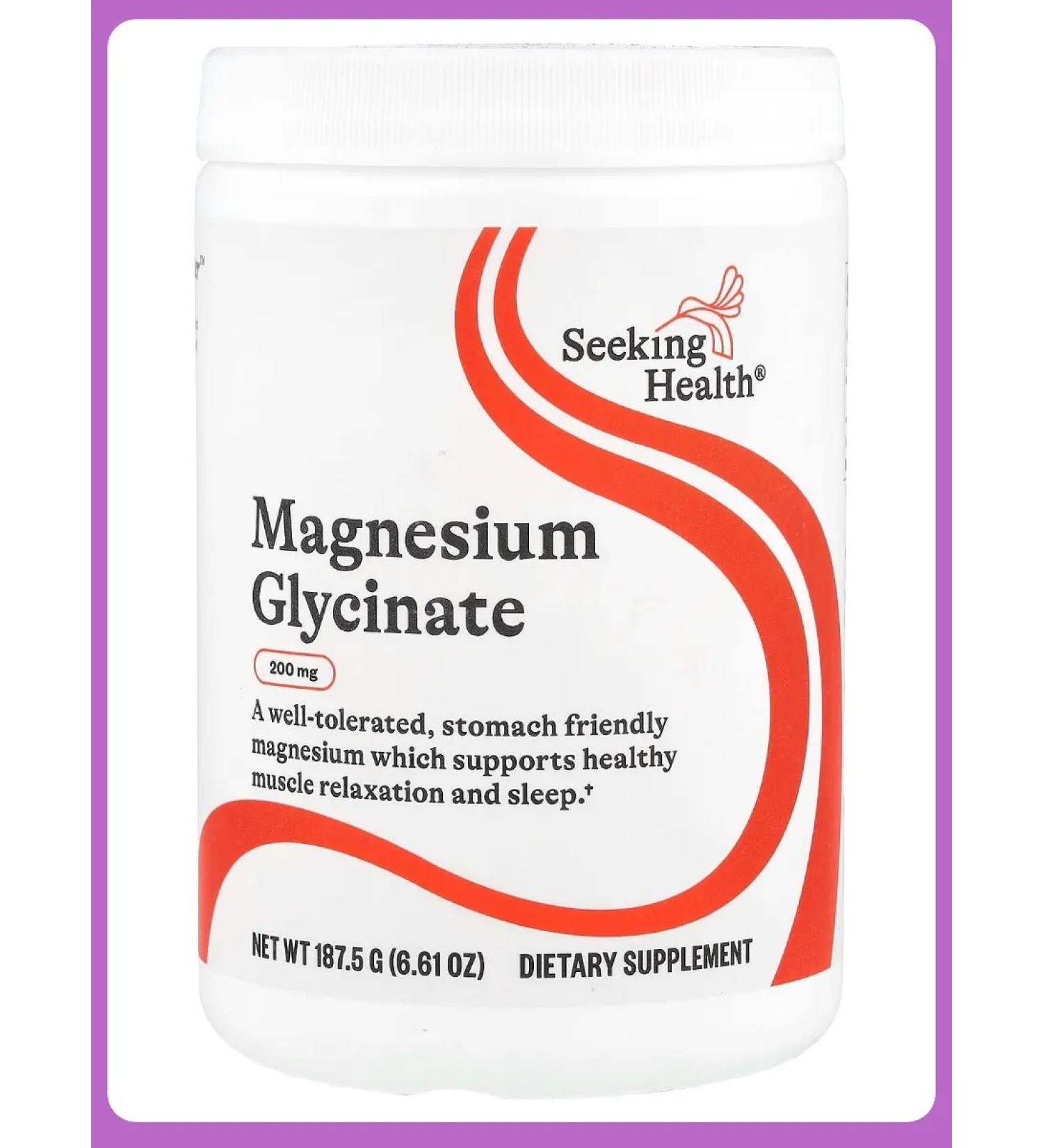 Seeking Health Magnesium glycinate in powder 187.5 g - Buy Online on GoSupps.com