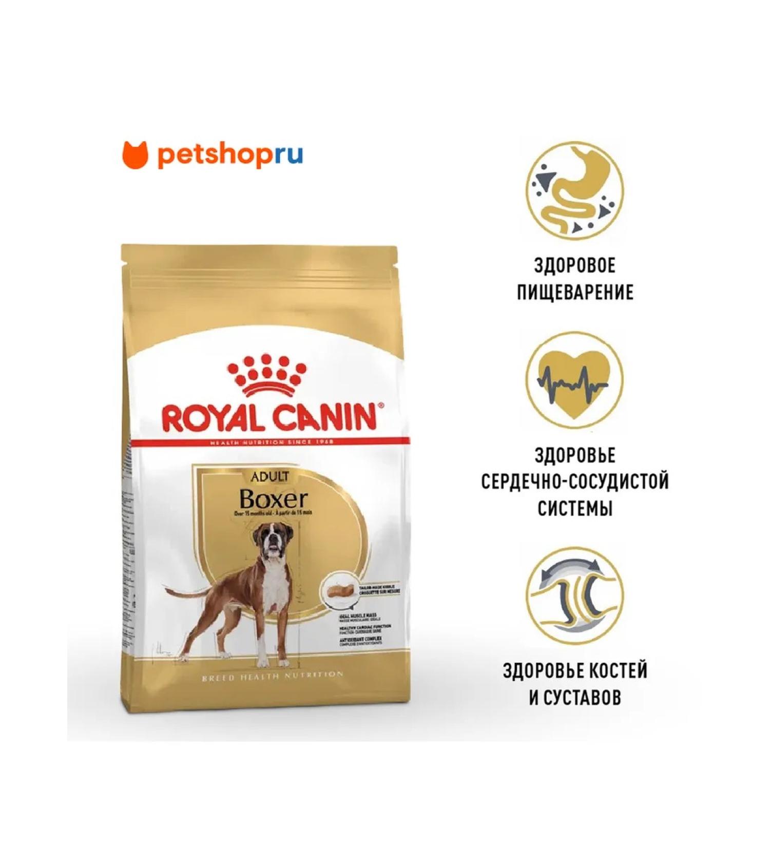 ROYAL CANIN Boxer Adult for dogs of the boxer breed from 1 year 12 kg - Buy Online on GoSupps.com