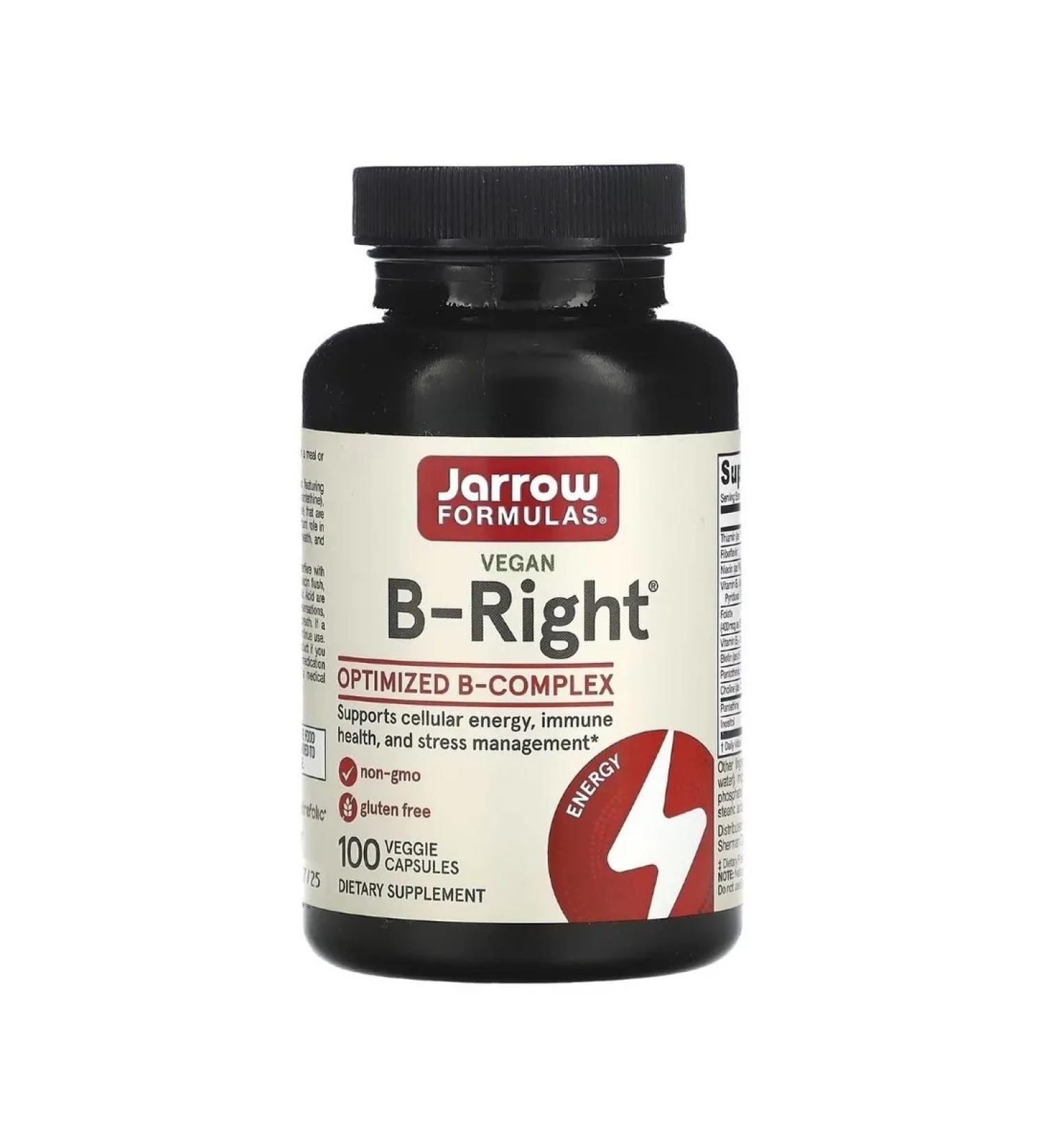 Jarrow Formulas Vitamins B Complex b-right 100 caps