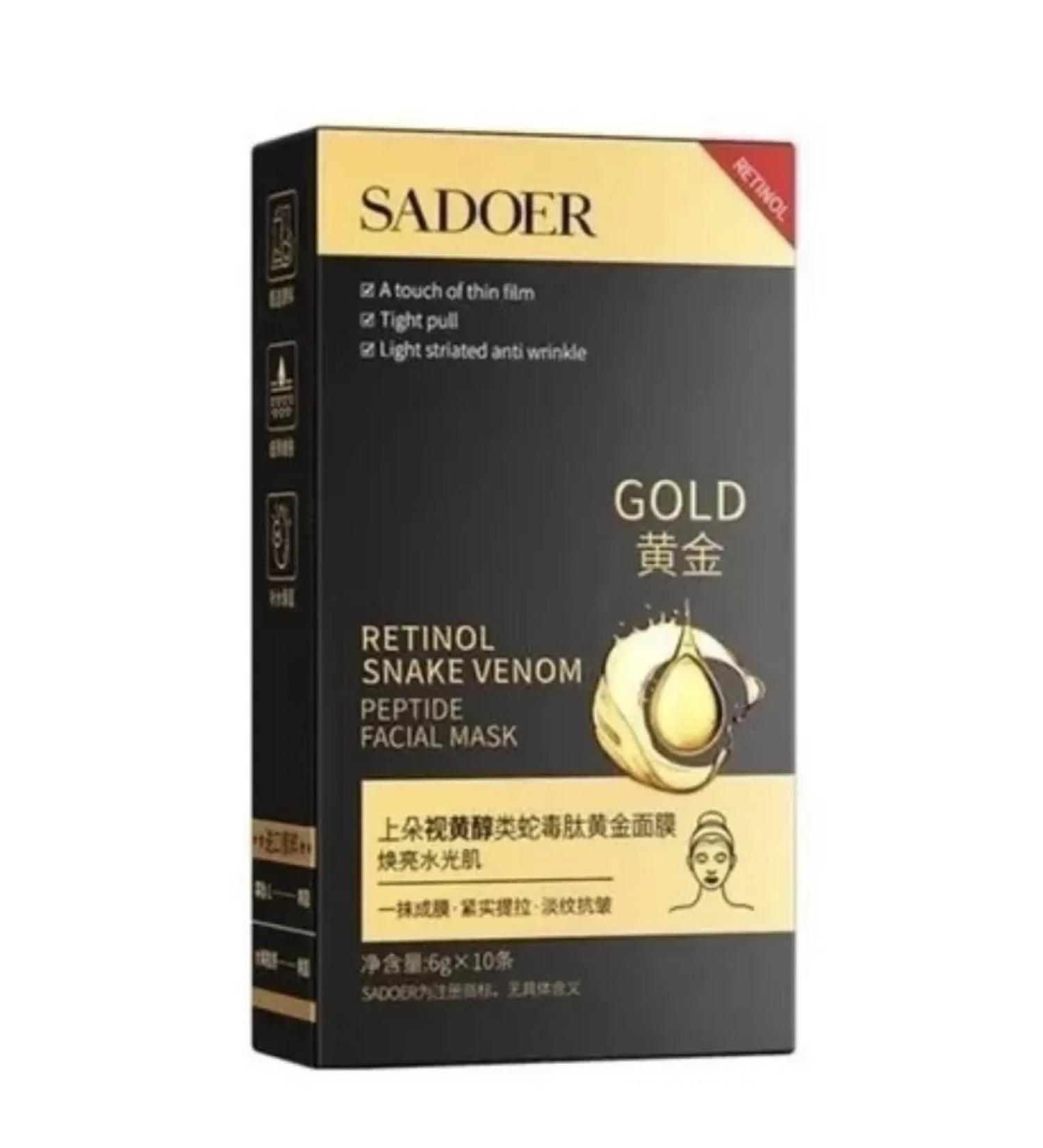 sadoer Golden Mask-Reiner with Retinol and Peptide of Snake Poison - Buy Online on GoSupps.com