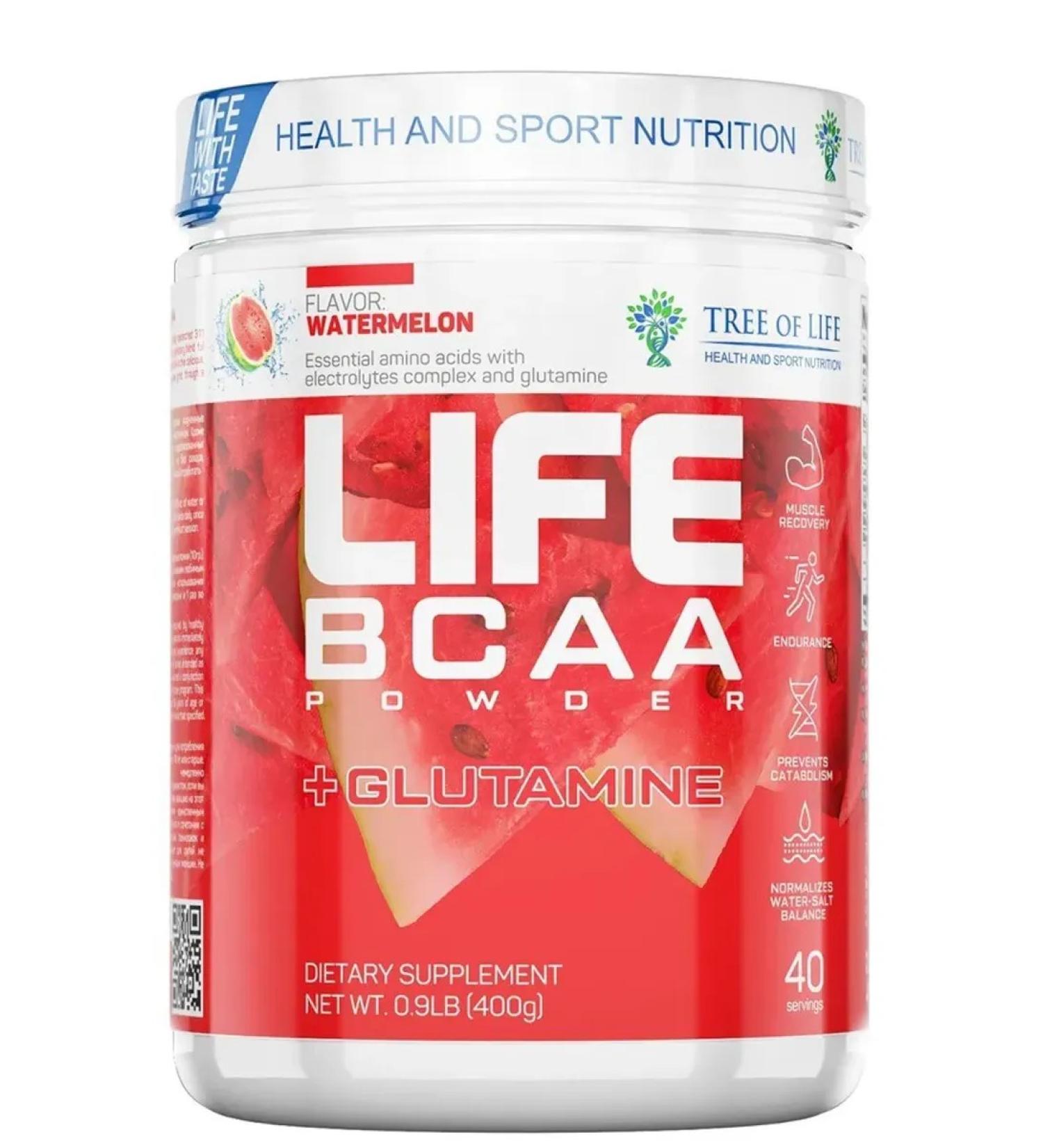 Tree of Life BCAA + Glutamine 400 g watermelon - Buy Online on GoSupps.com