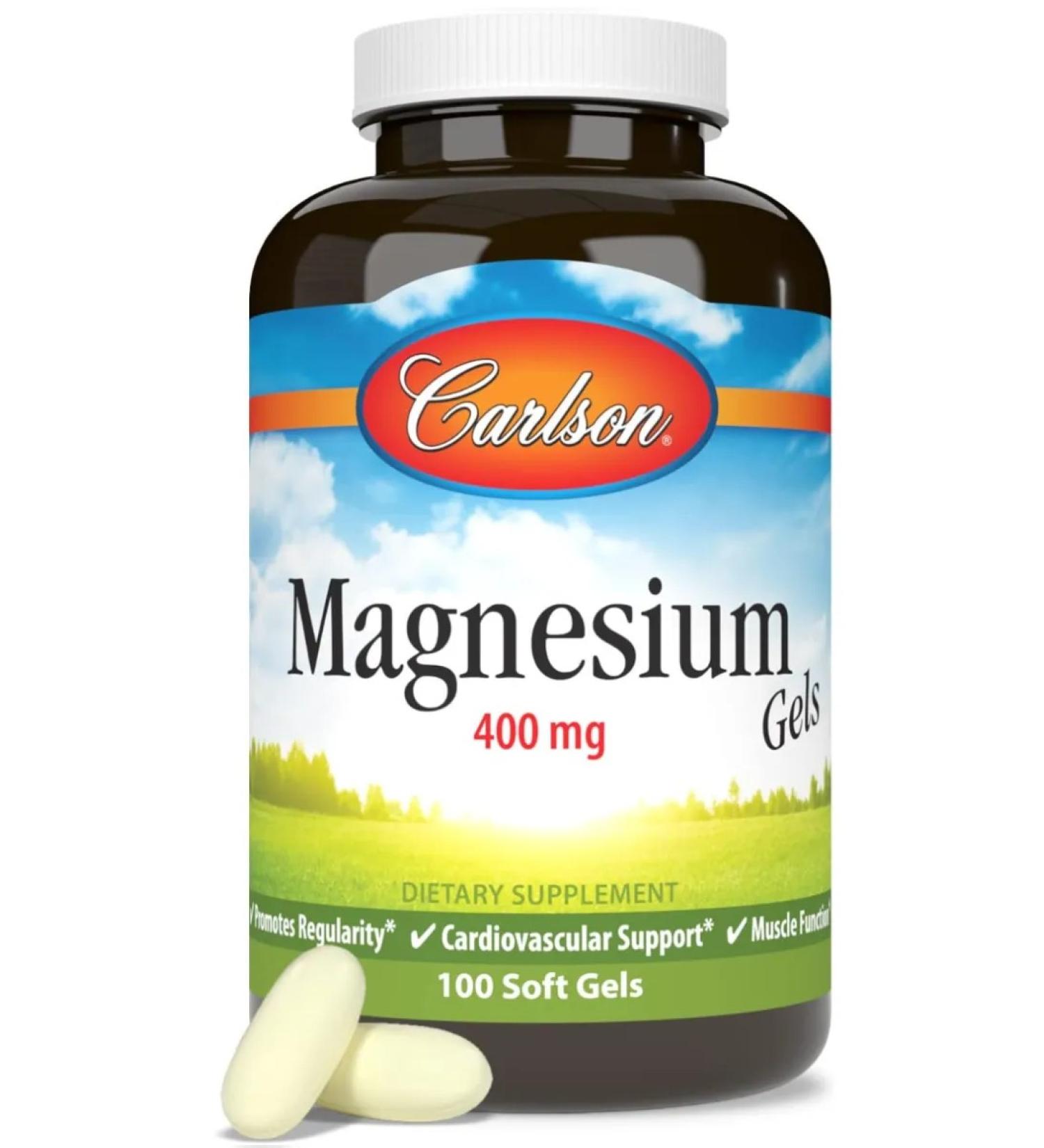 Carlson Magnesium Gels 400 Mg 100 Soft Gels (Magnesium 400) - Buy Online on GoSupps.com