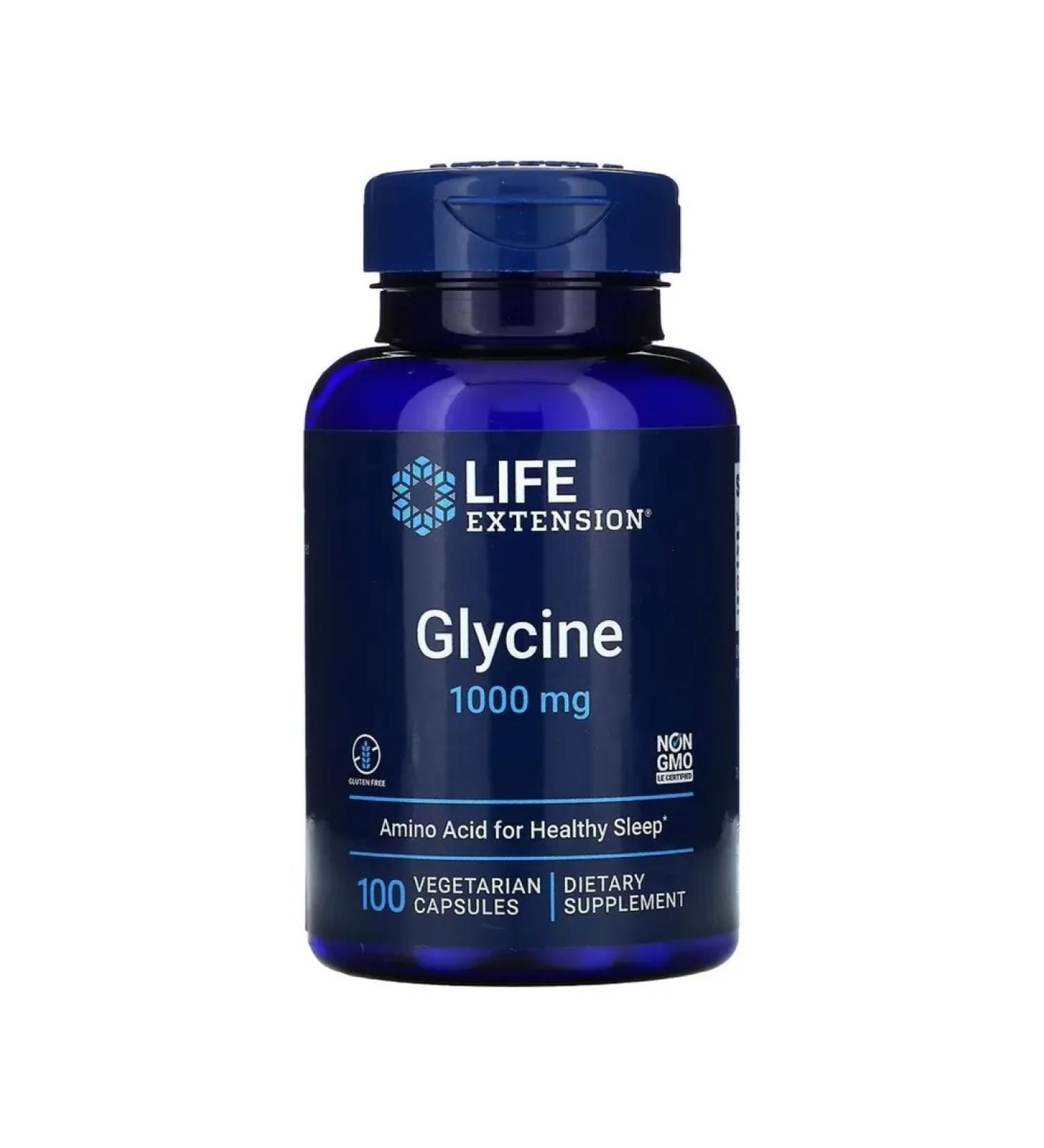 Life extension Glycine 1000 mg 100 vegetarian capsules
