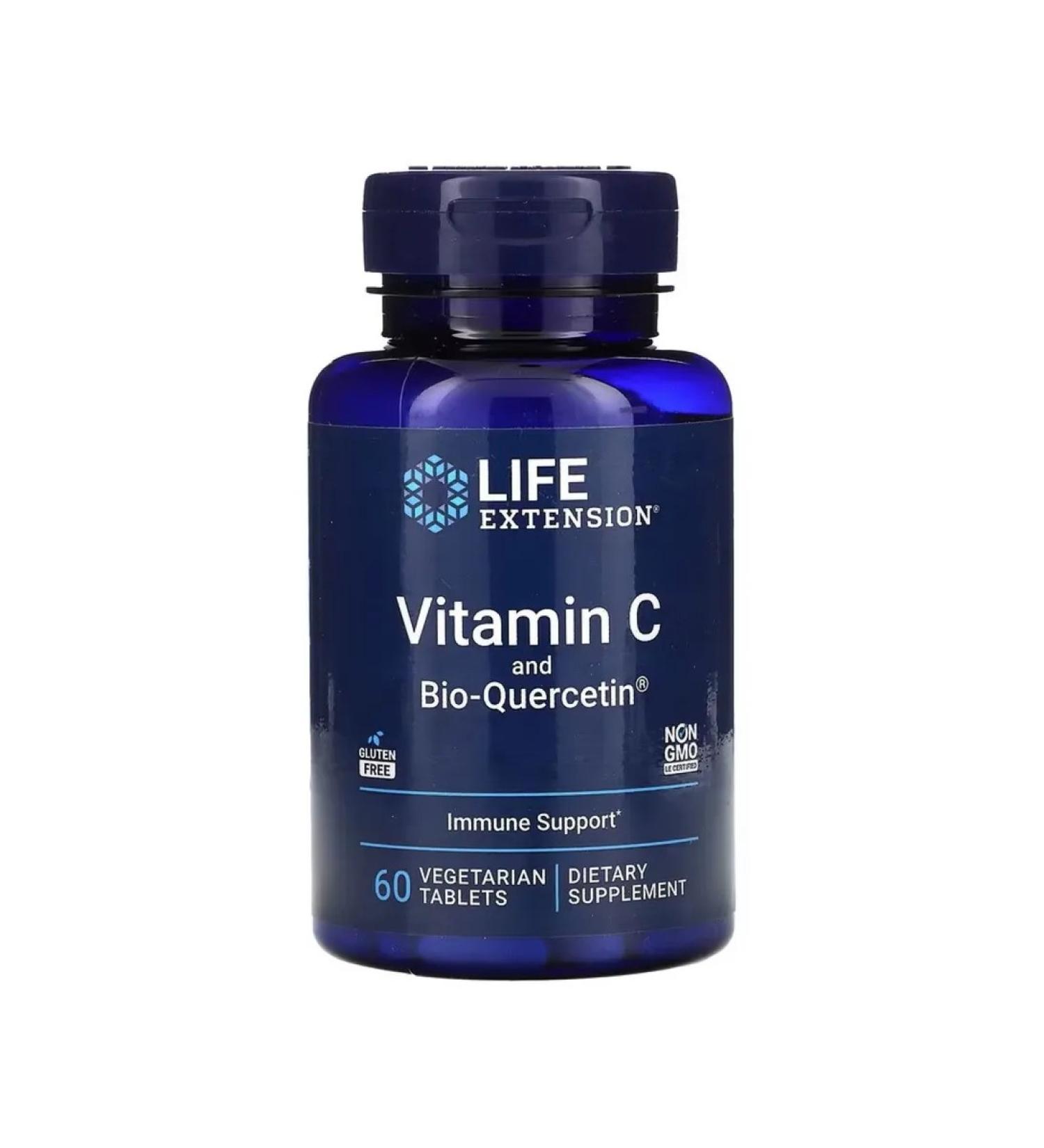 Life extension Vitamin C and biocvercetin 60 tablets