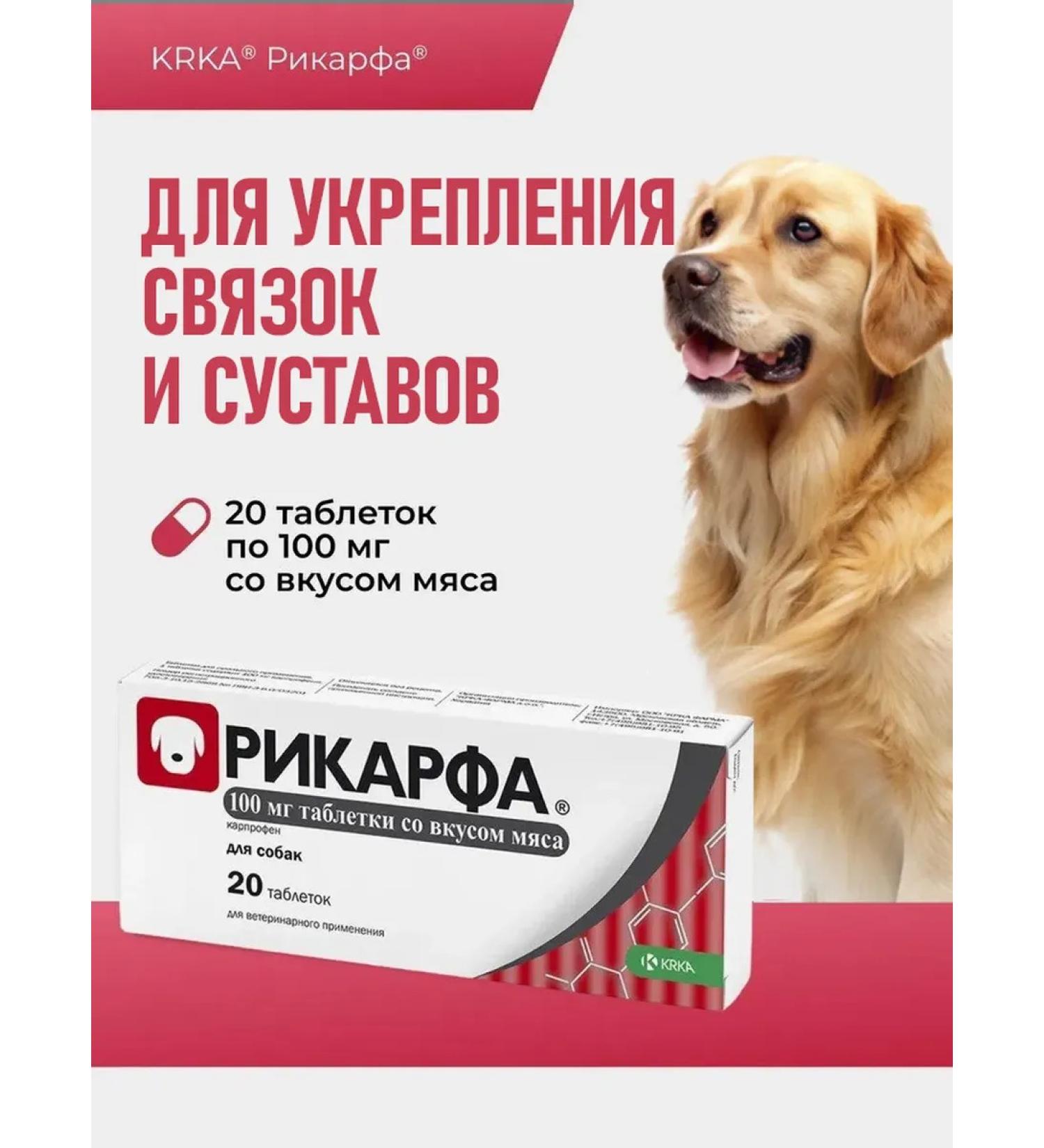 KRKA Ricorf tablets with the taste of meat 100 mg No. 20 - Buy Online on GoSupps.com