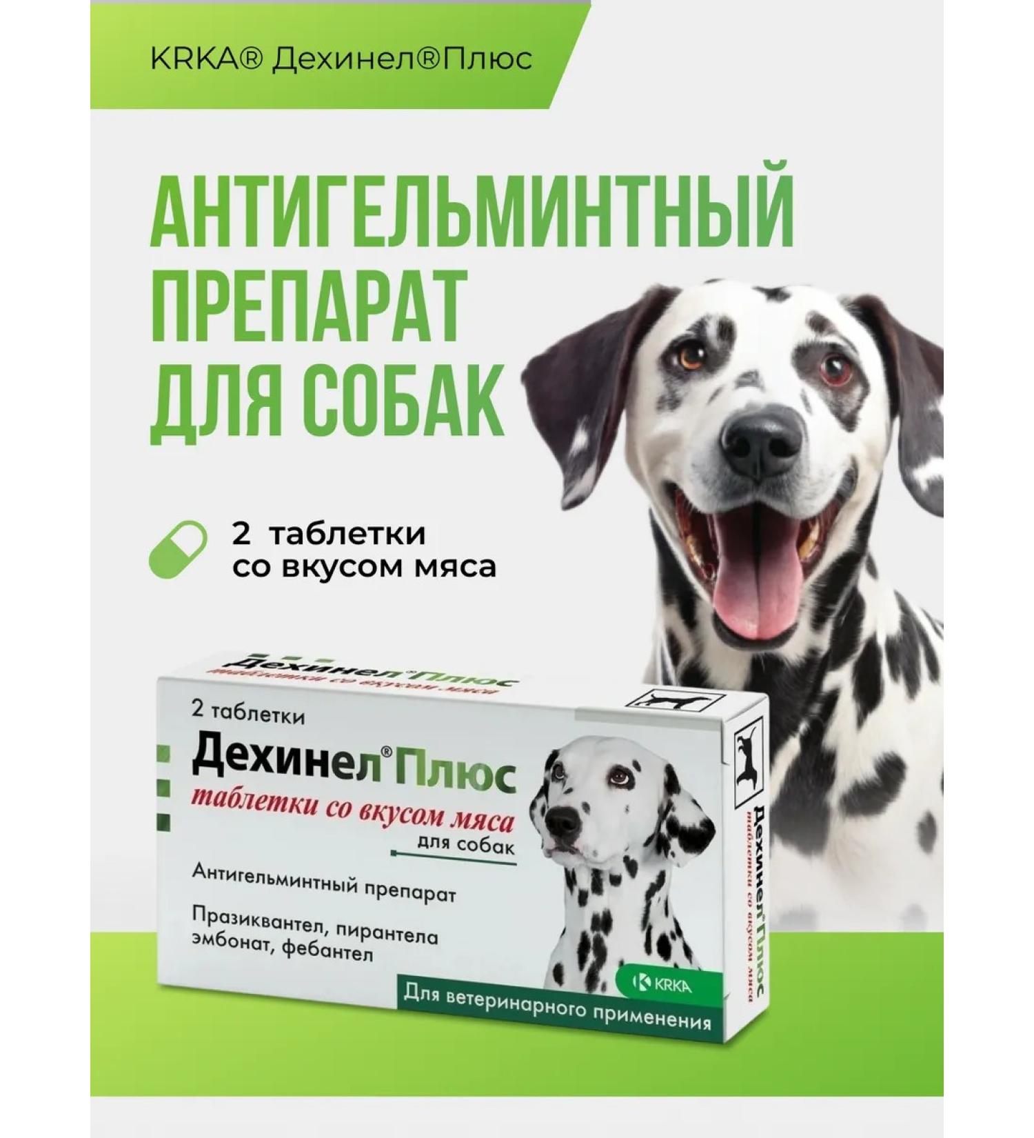 KRKA Dehinel plus tablets with the taste of meat No. 2 - Buy Online on GoSupps.com