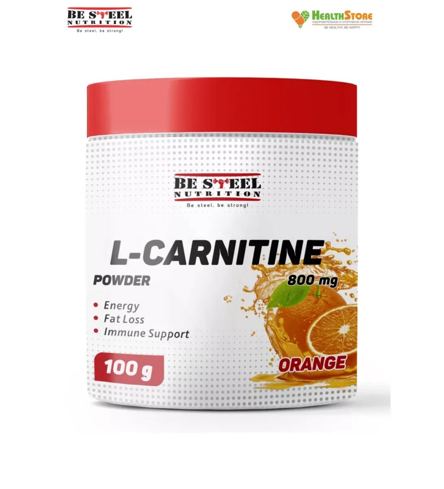 Be Steel Nutrition L-carnitine L-Carnitine fat burner powder 100g - Buy Online on GoSupps.com