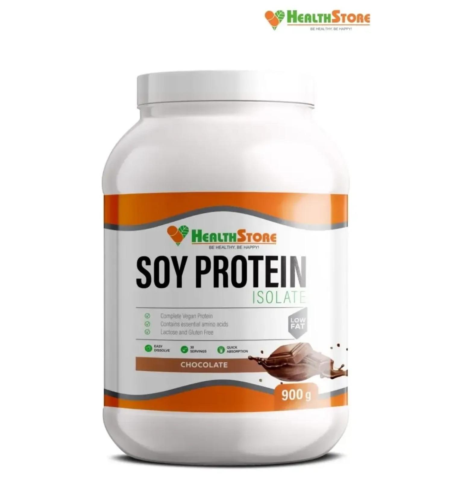 HealthStore Soy protein isolate Soy Protein Isolaate 0.9kg (chocolate) - Buy Online on GoSupps.com