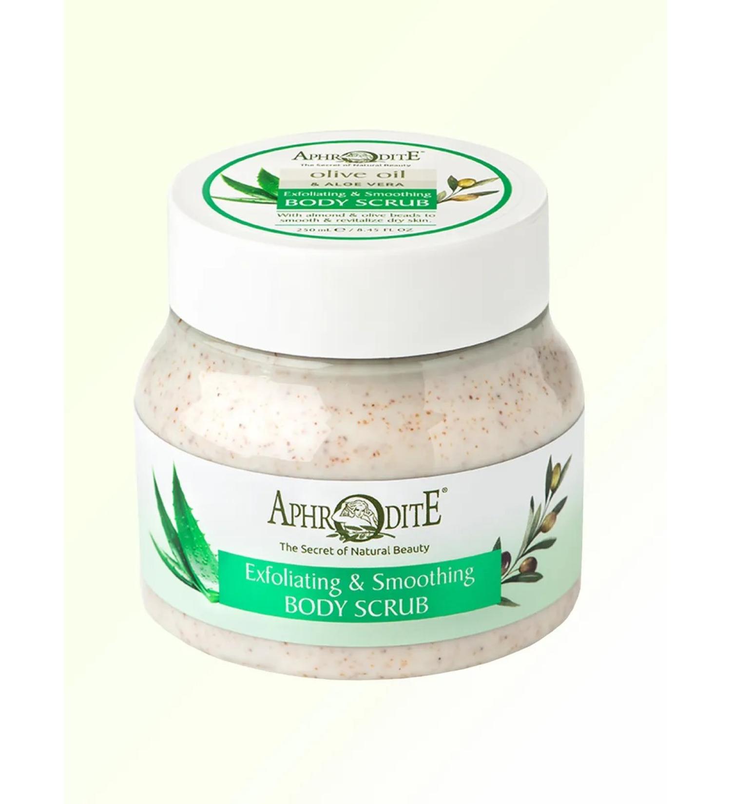 Aphrodite An exfoliating body scrub with olive and aloe vera 250 ml - Buy Online on GoSupps.com