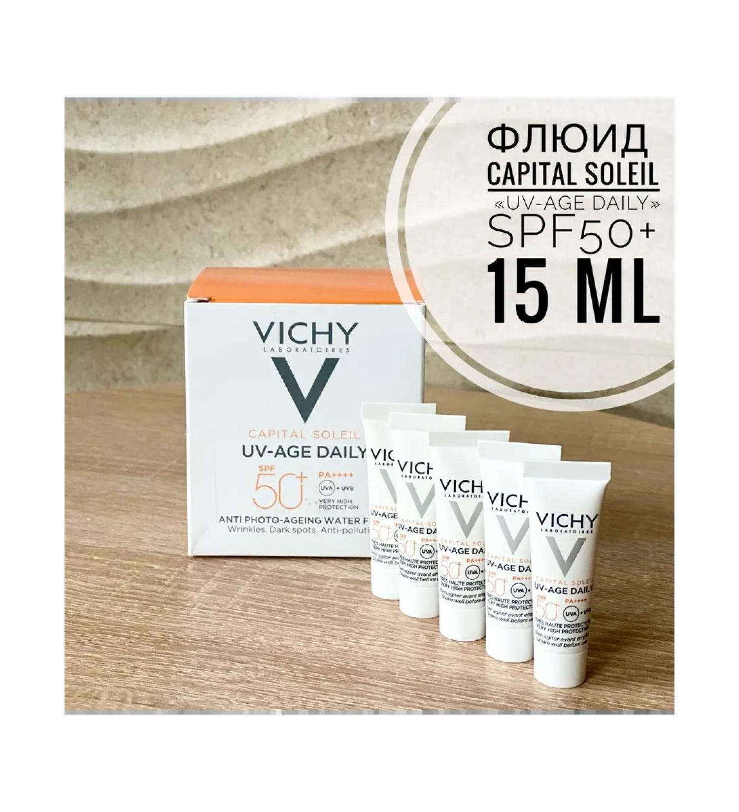 VICHY Fluid Capital Soleil "UV-Age Daily" SPF50+ 15 ml - Buy Online on GoSupps.com