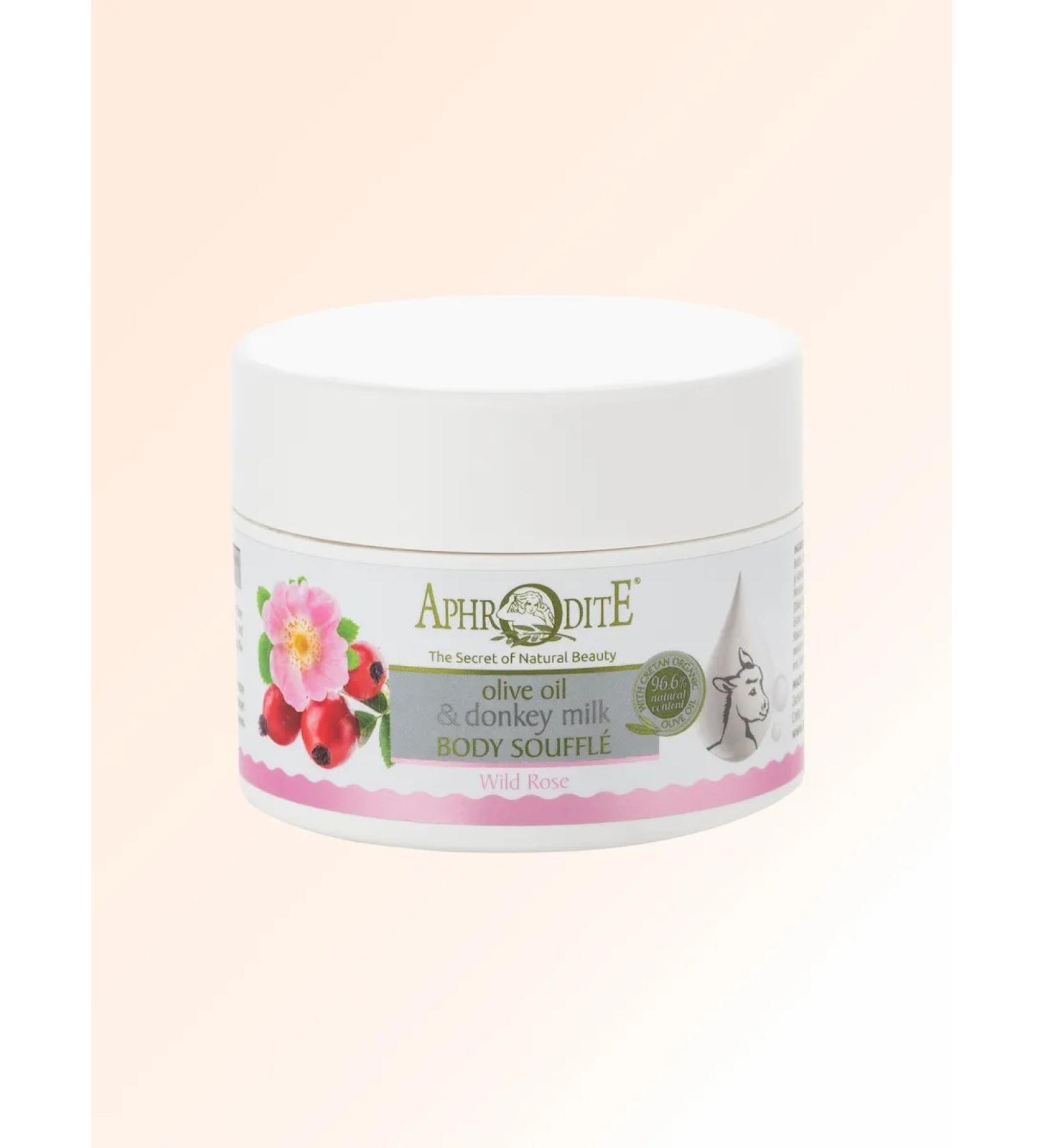 Aphrodite Cream-sufle body in milk "Wild rose" 200 ml - Buy Online on GoSupps.com