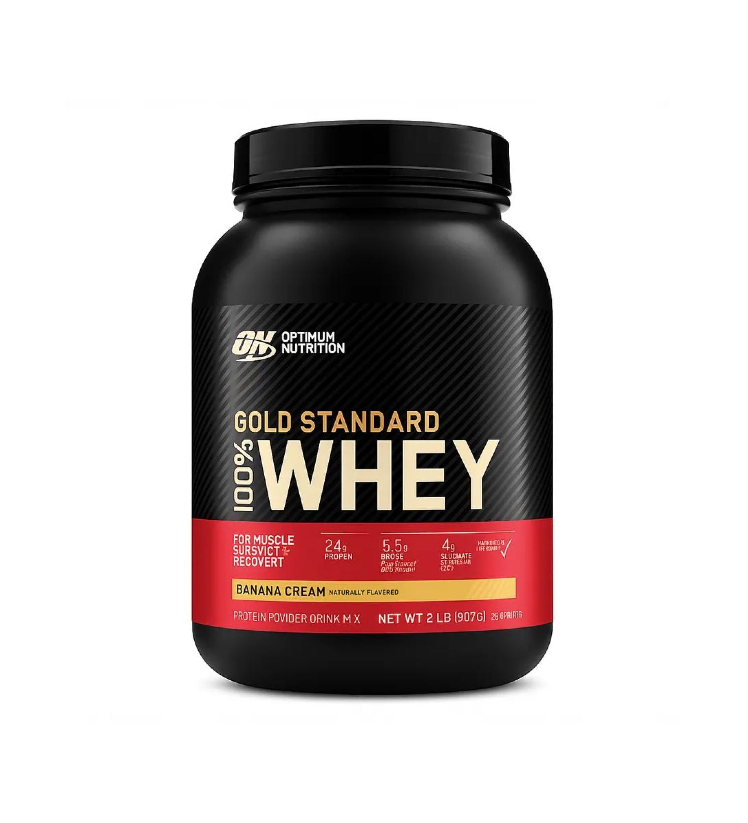 Optimum Nutrition Protein Gold Standard 100% Whey (banana cream) - Buy Online on GoSupps.com