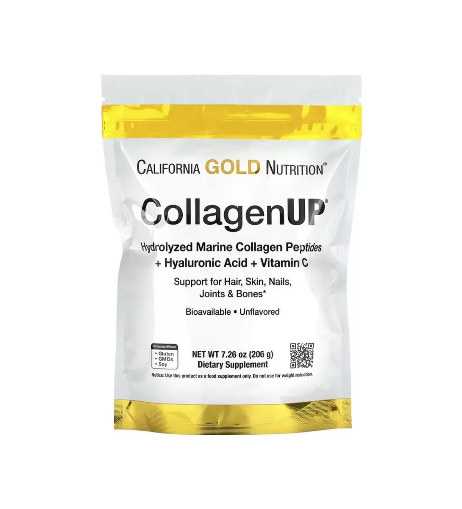 California Gold Nutrition Sea collagen with vitamin C and hyaluronic acid - Buy Online on GoSupps.com