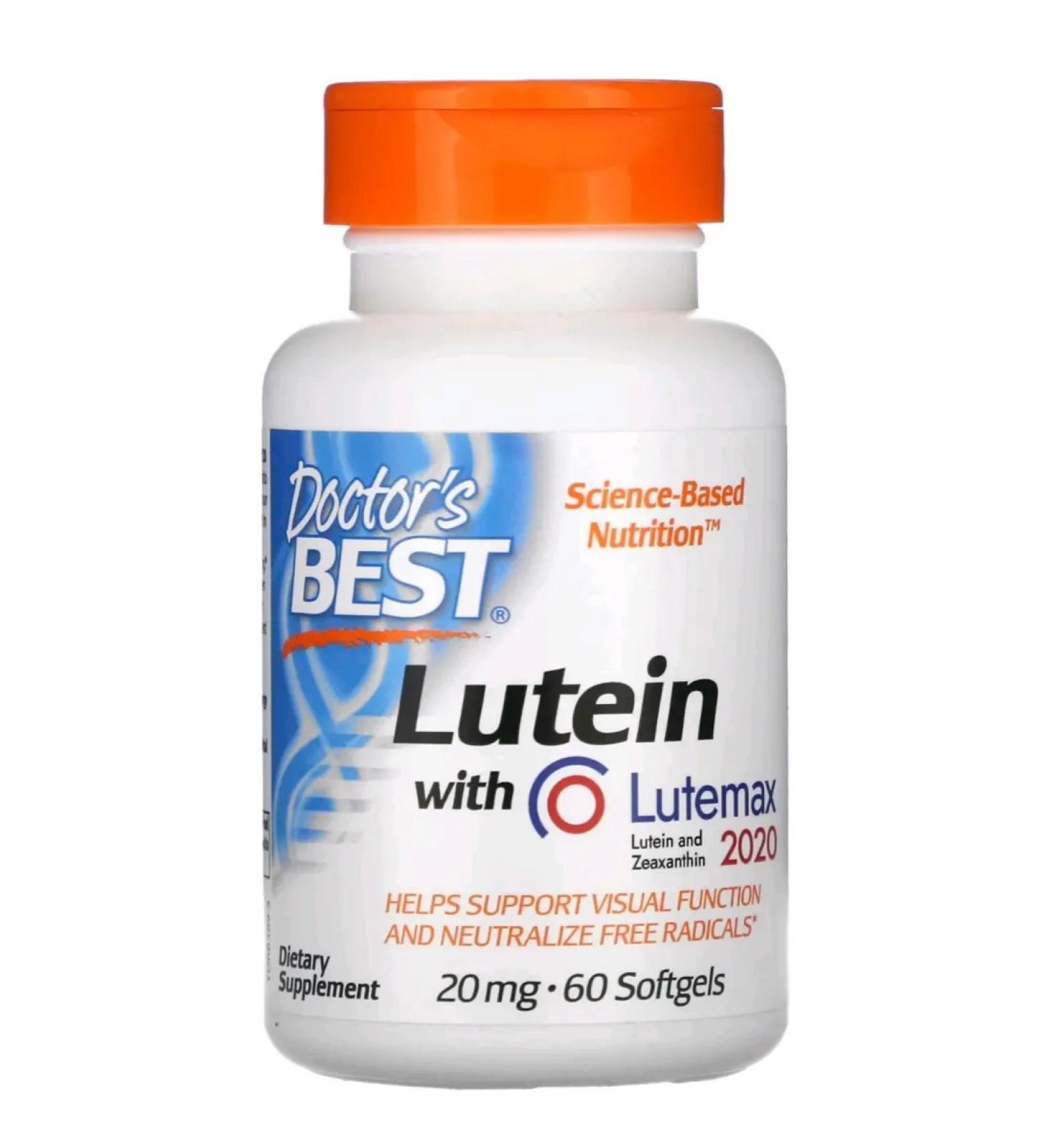 Doctor's Best Luthein with Zeaksantin 20 mg 60 soft tablets