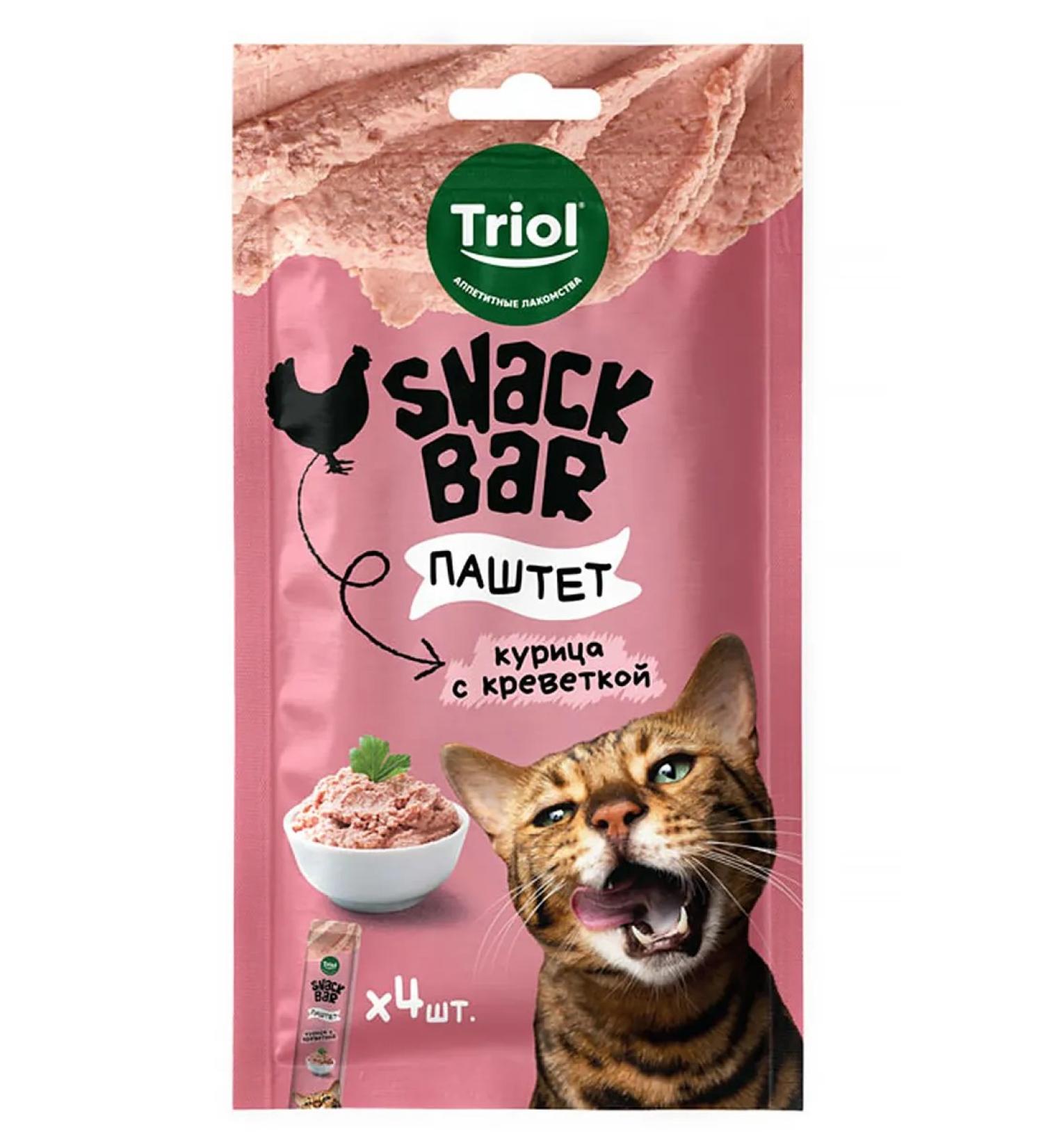 Triol Cat a treat "Paste made of chicken with shrimp" Snack bar