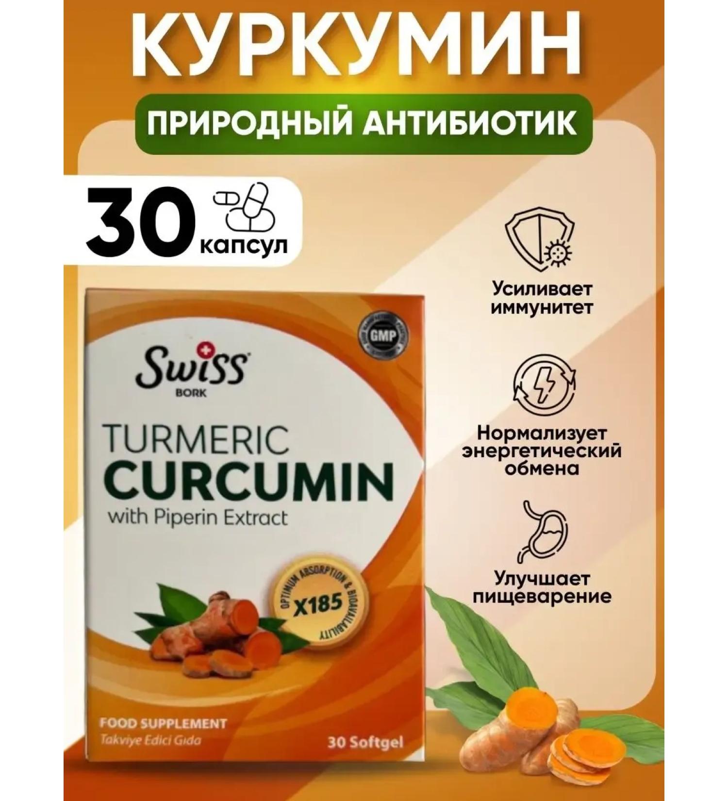 Swiss Kurkumin plus black pepper Softgel