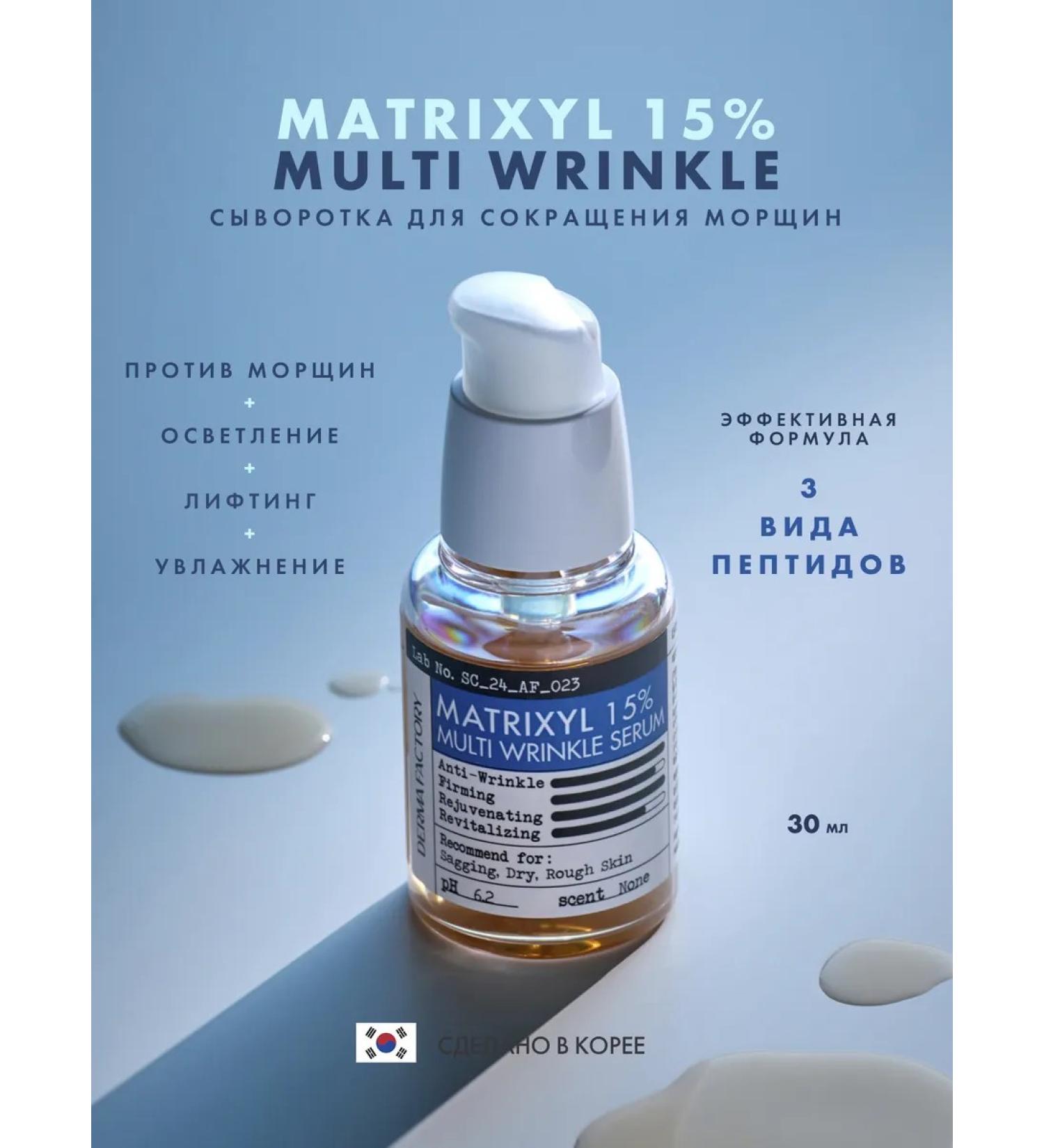 DERMA FACTORY Peptide serum from Matrixyl wrinkles 15% - Buy Online on GoSupps.com