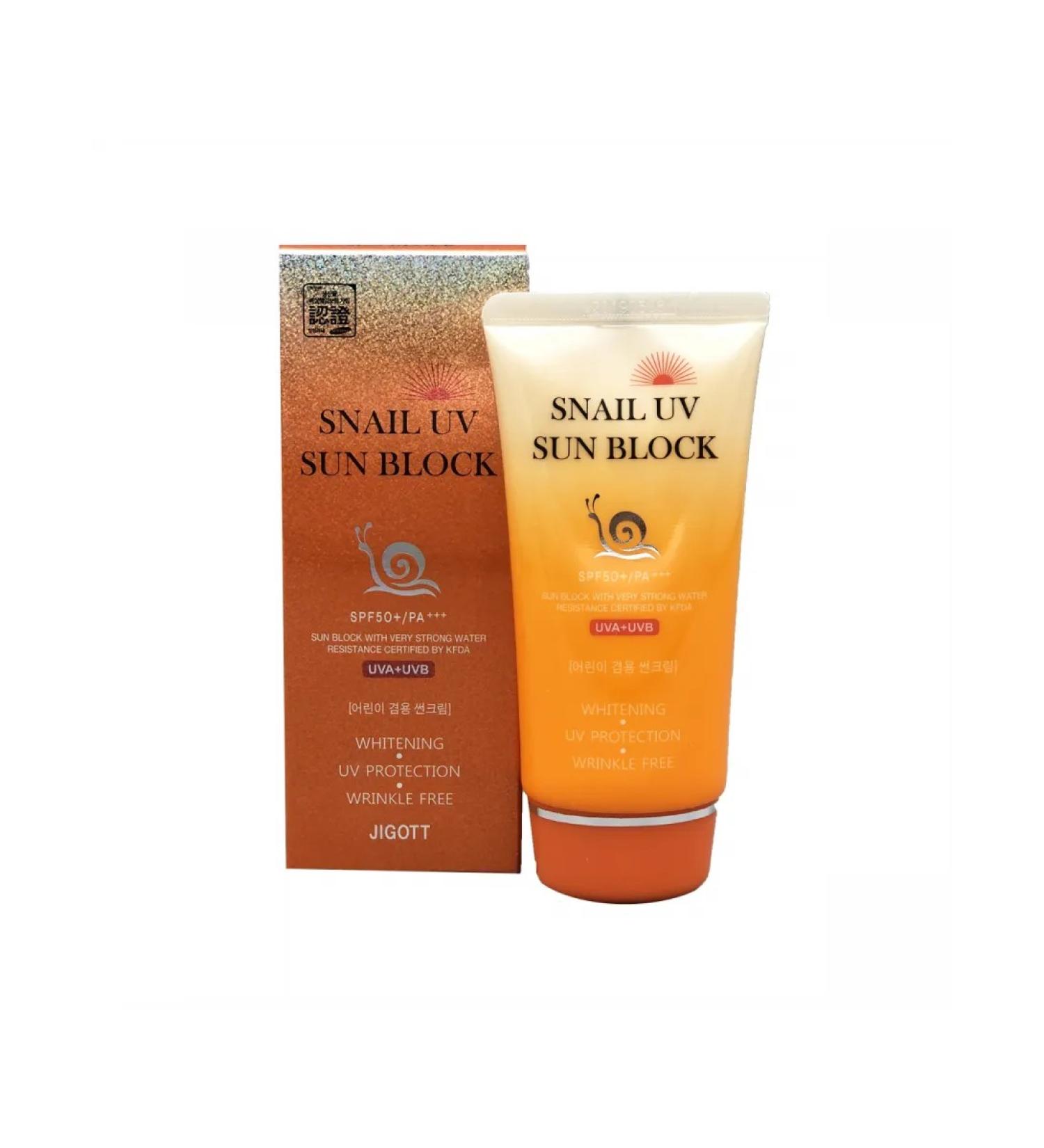 Jigott Sunscreen with snail mucin 70