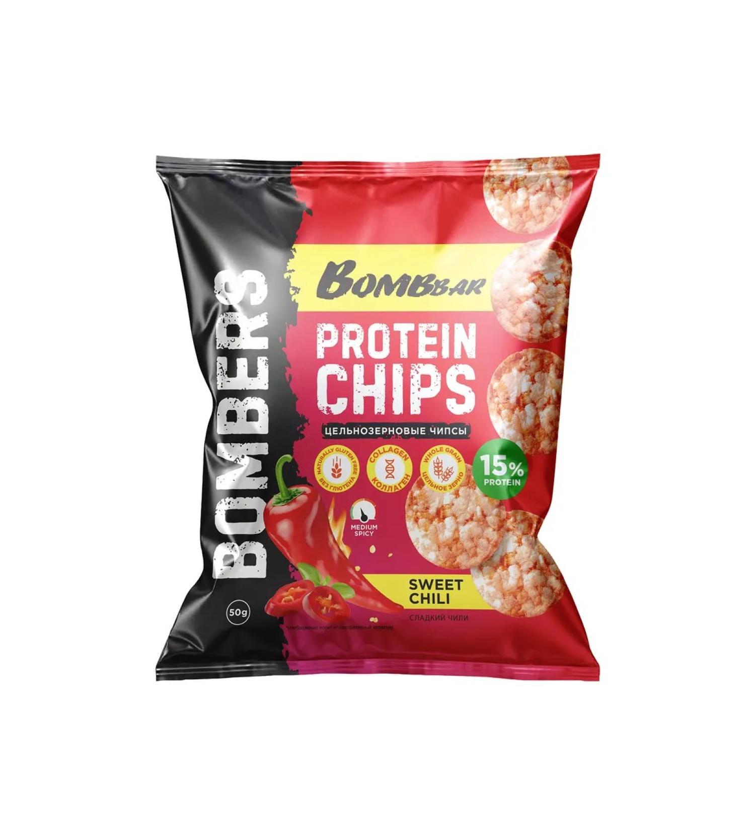 BombBar Protein chips whole -grain sweet chili