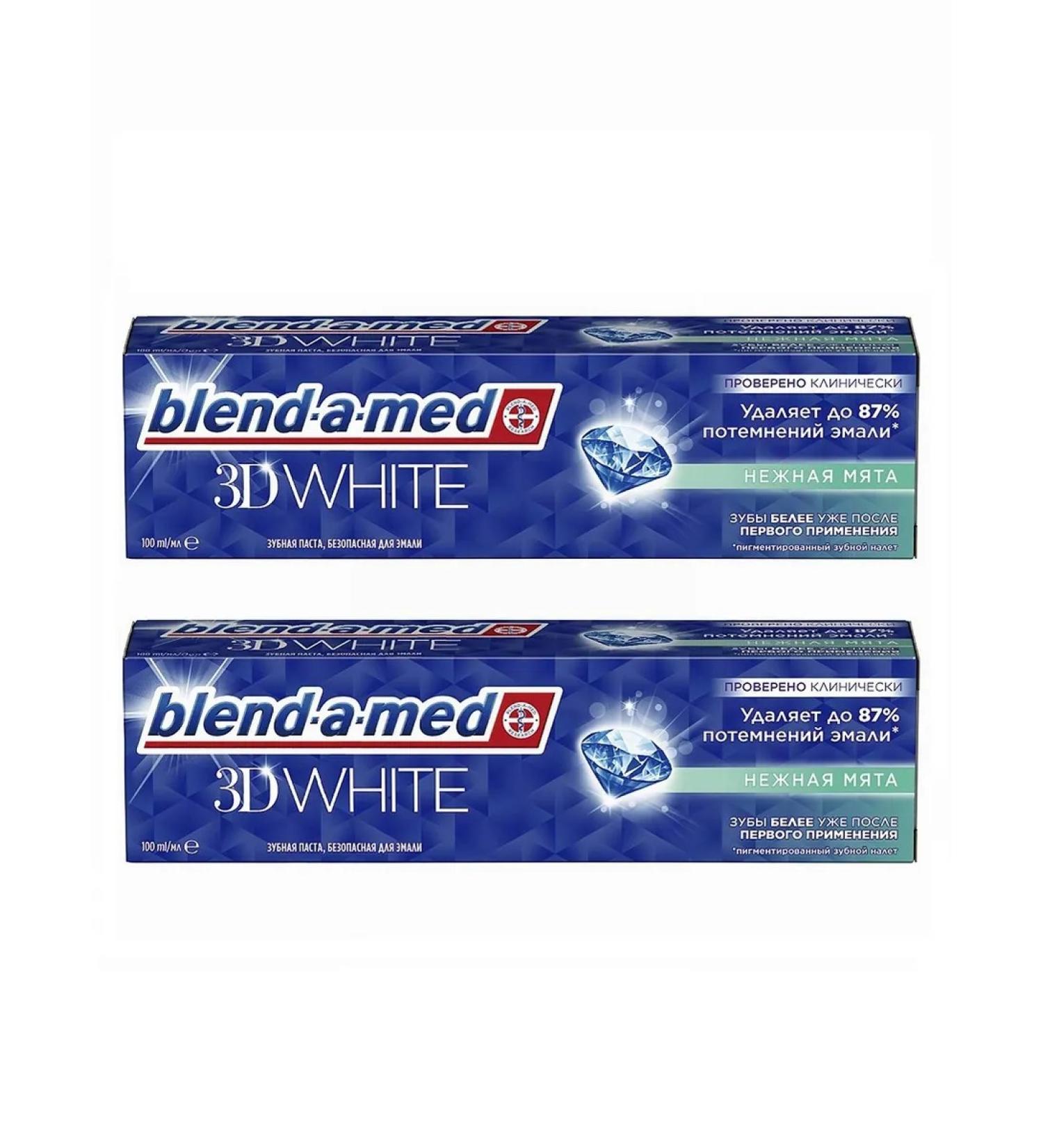 Blendamed Toothpaste 3D White Tender mint 100ml 2pcs - Buy Online on GoSupps.com