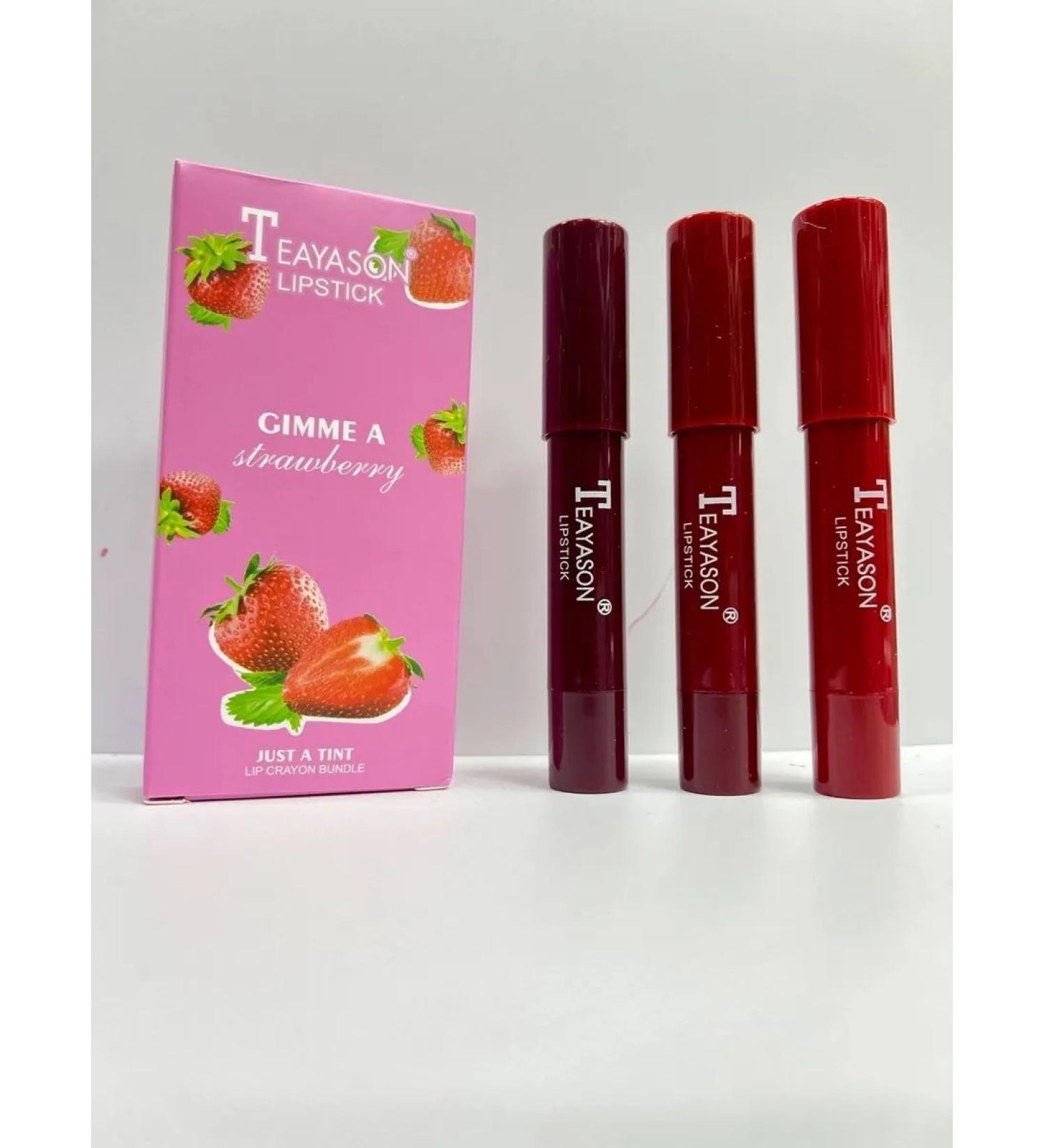 CosmoMax Set of waterproof matte lipstick 3 in 1 strawberry - Buy Online on GoSupps.com