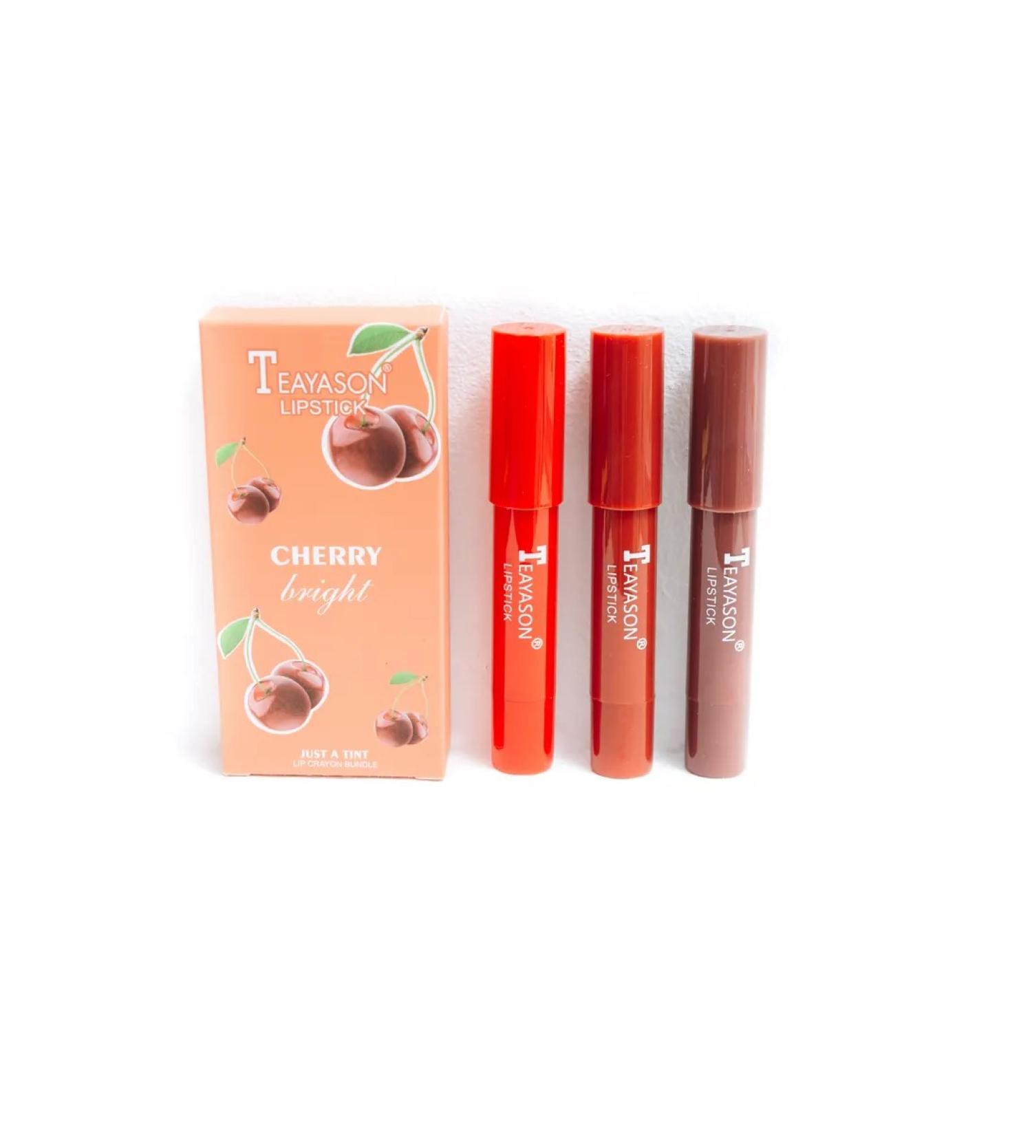 CosmoMax A set of waterproof matte lipstick 3 in 1 cherry - Buy Online on GoSupps.com