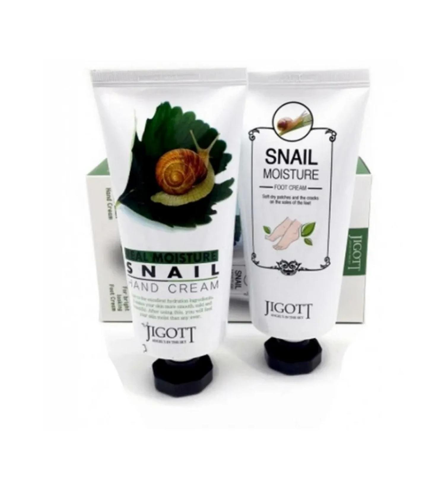 Jigott Moisturizing set of creams with mucin snails for arms and legs - Buy Online on GoSupps.com