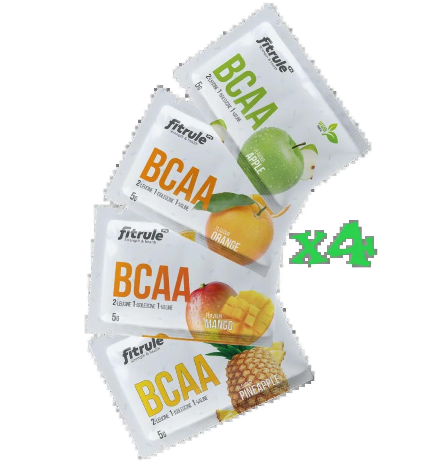 Fitrule Nutrition Fitrule BCAA 5G 4sh with flavor pineapple orange mango apple