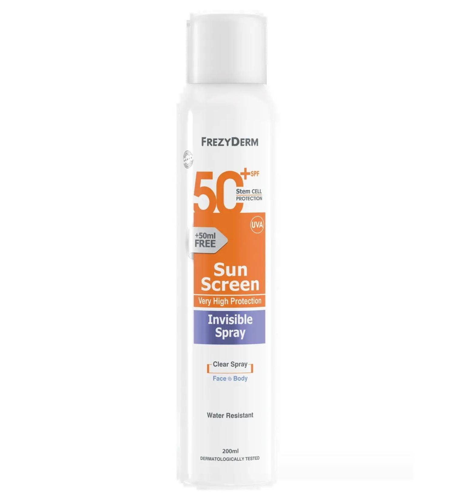 FrezyDerm Sunscreen for the face and body Invisible SPF 50 200ml