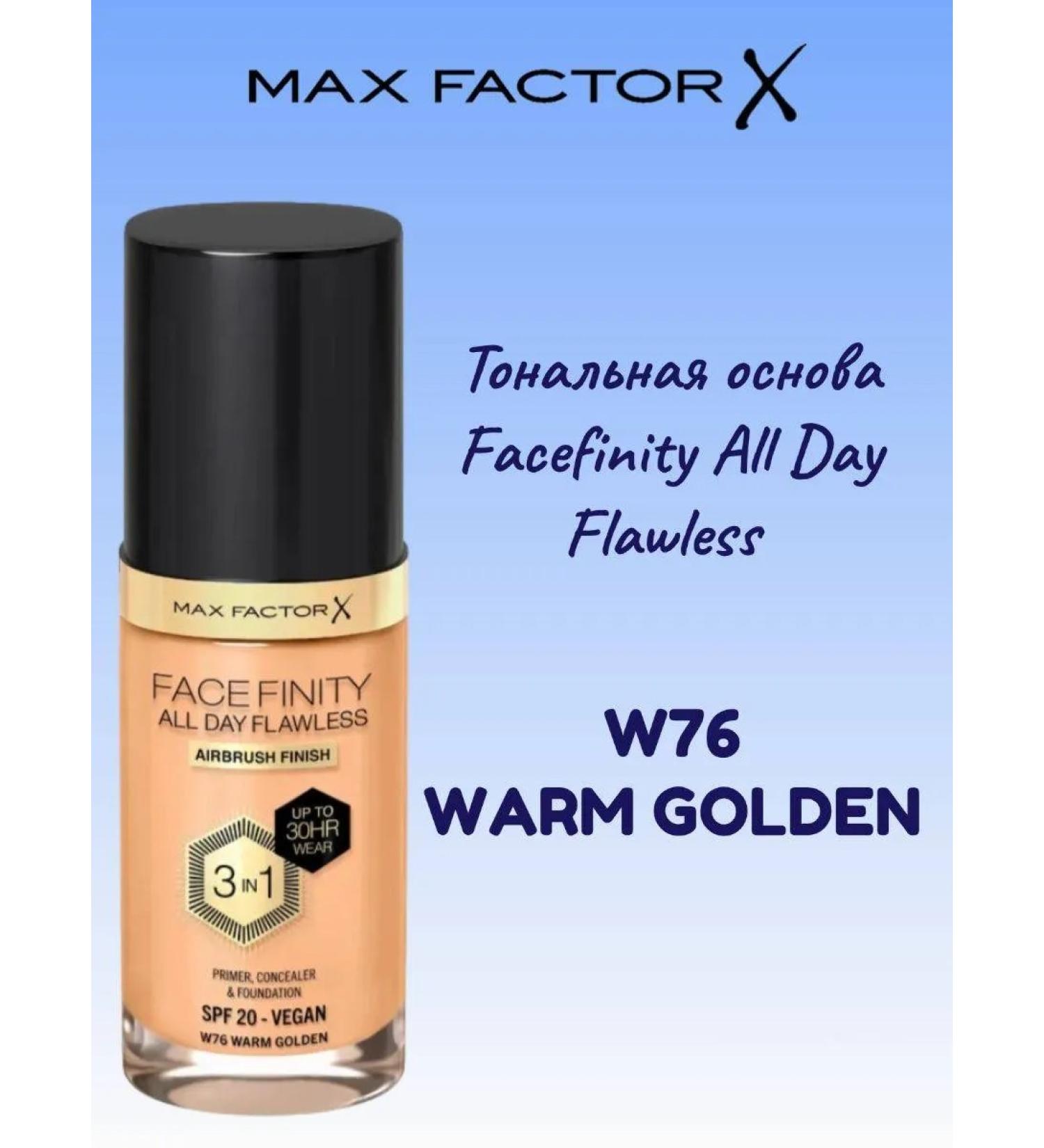 MAX FACTOR Tonal base Facefinity All Day Flawless W76 - Buy Online on GoSupps.com