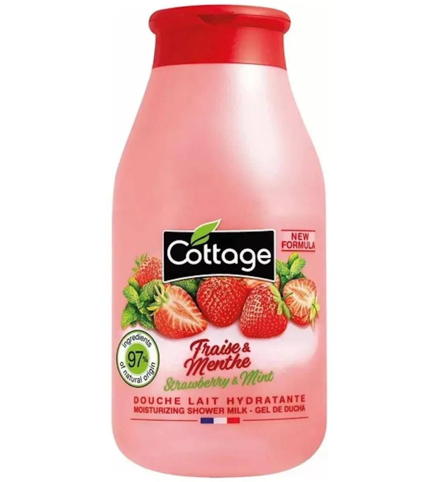 Cottage Moisturizing strawberries and mint 250 ml milk - Buy Online on GoSupps.com
