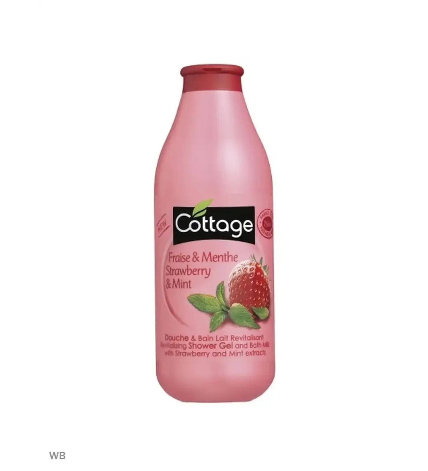 Cottage Shower gel and 2v1 fraise & menthe 750 ml - Buy Online on GoSupps.com