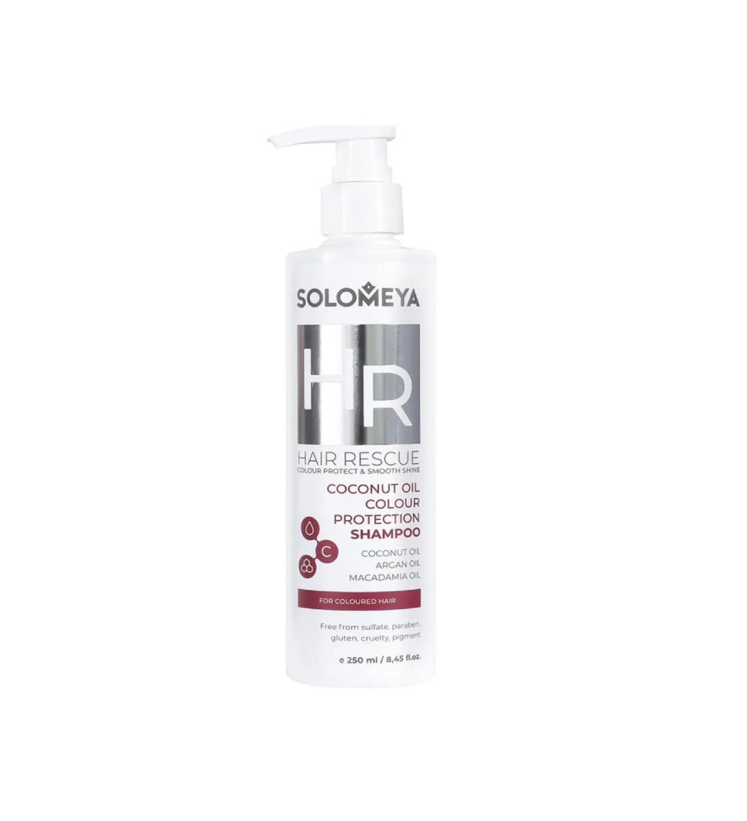 SOLOMEYA Shampoo for dyed hair with coconut oil 50 ml
