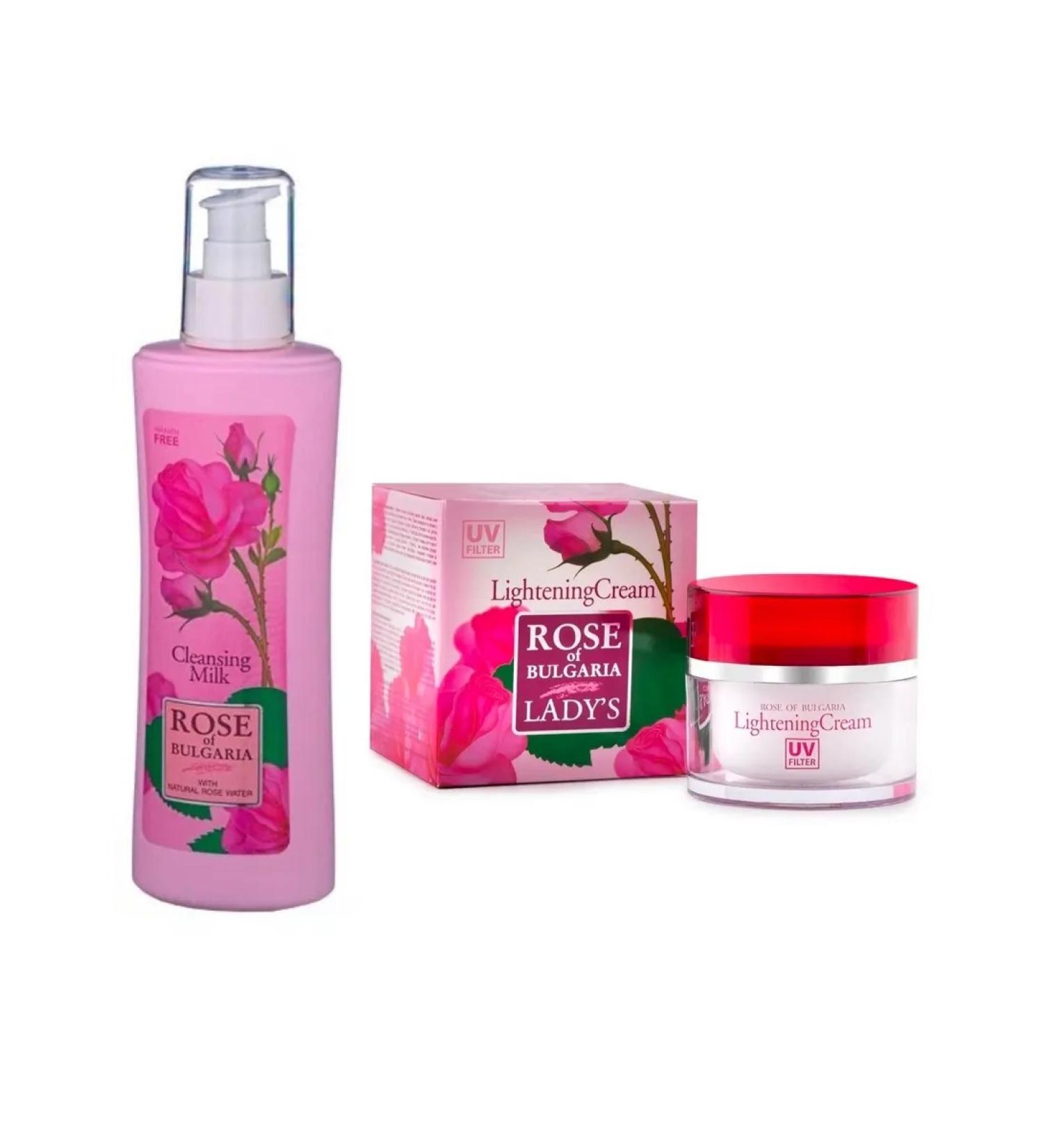 Rose of Bulgaria Set 2B1 milk d face+bleaching cream - Buy Online on GoSupps.com