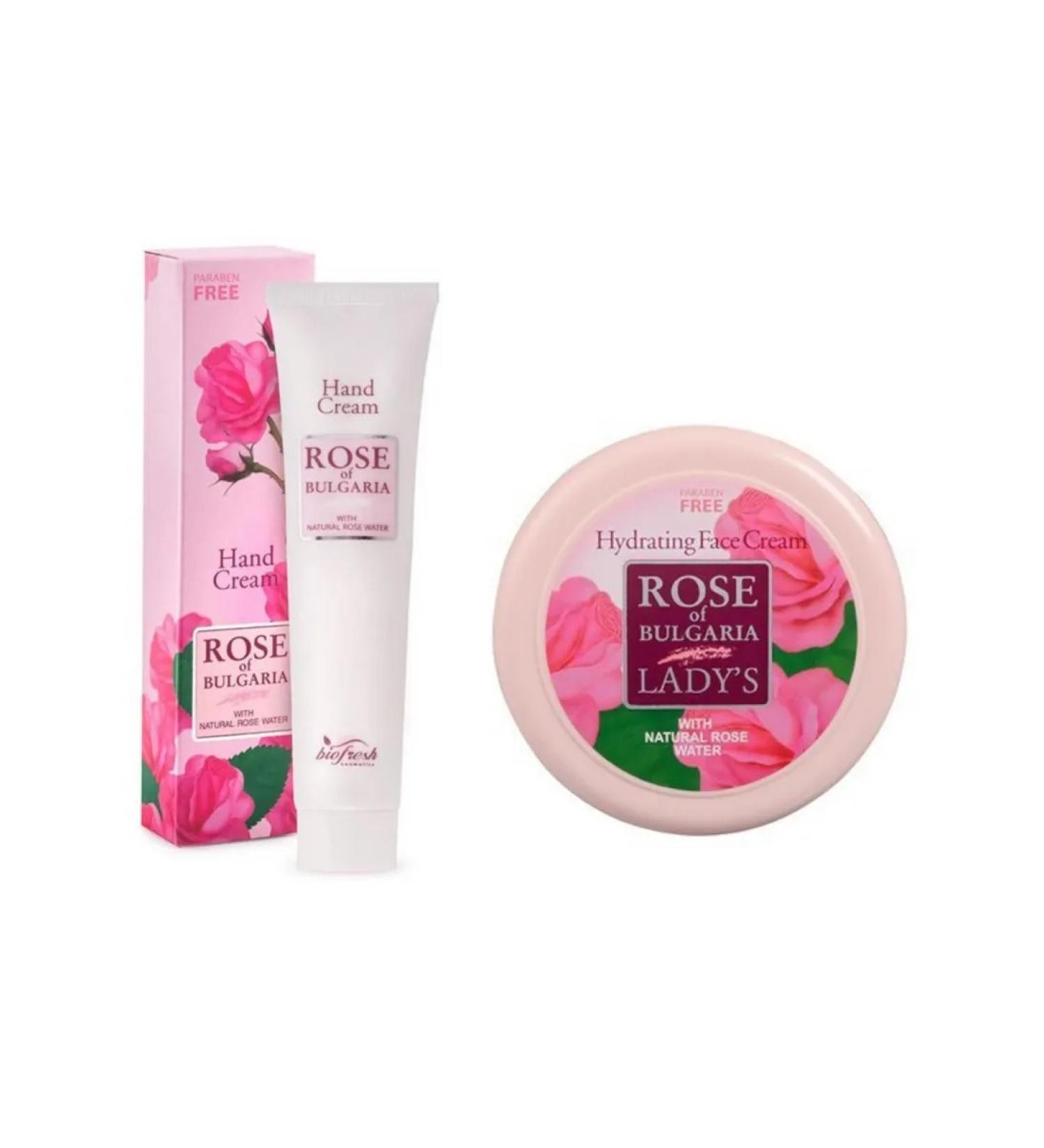 Rose of Bulgaria Set 2B1 Facial Cream 100g+hand cream 75ml - Buy Online on GoSupps.com