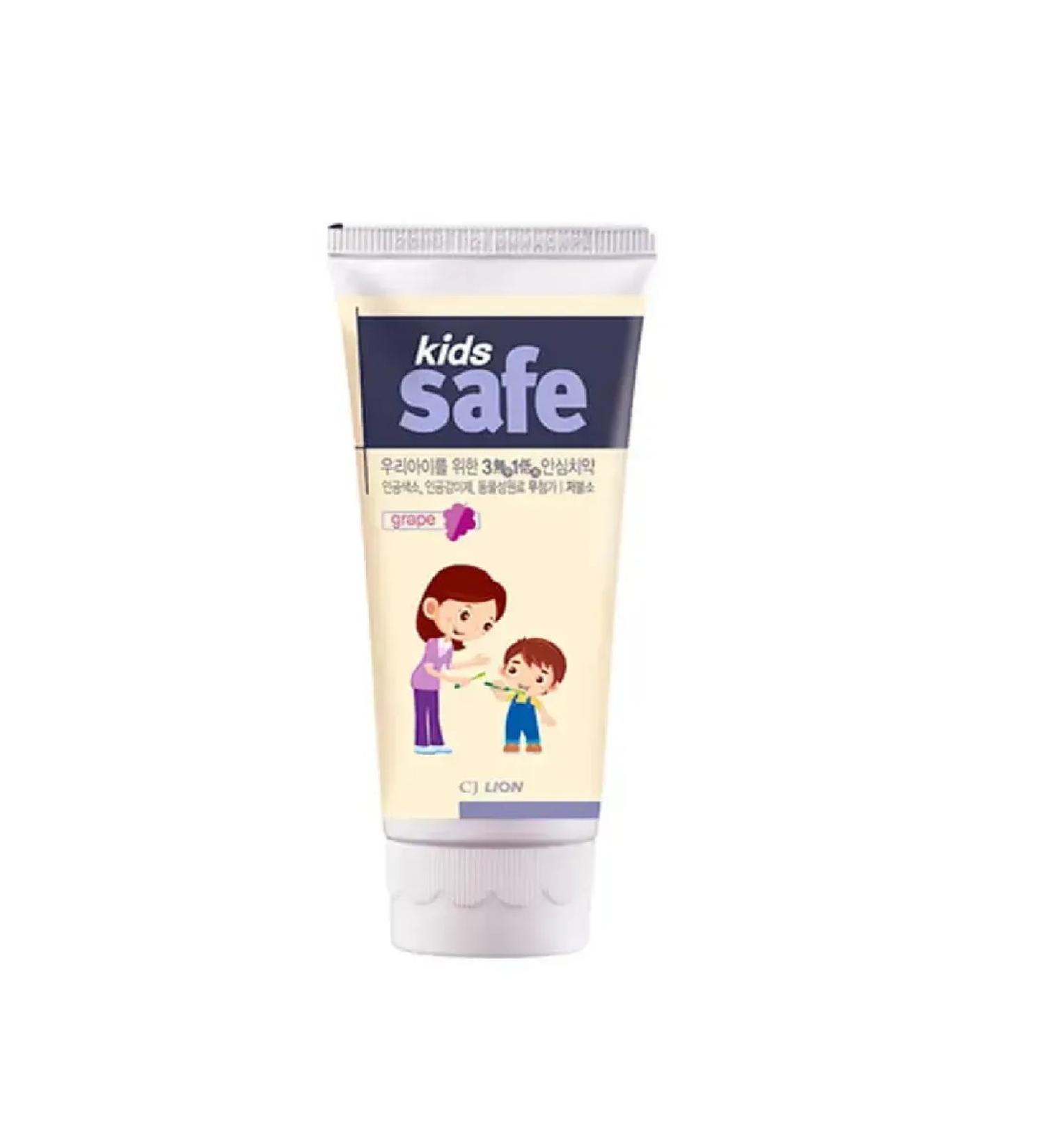 LION Paste toothpaste for children Safe Kids with the taste of grapes 90g - Buy Online on GoSupps.com