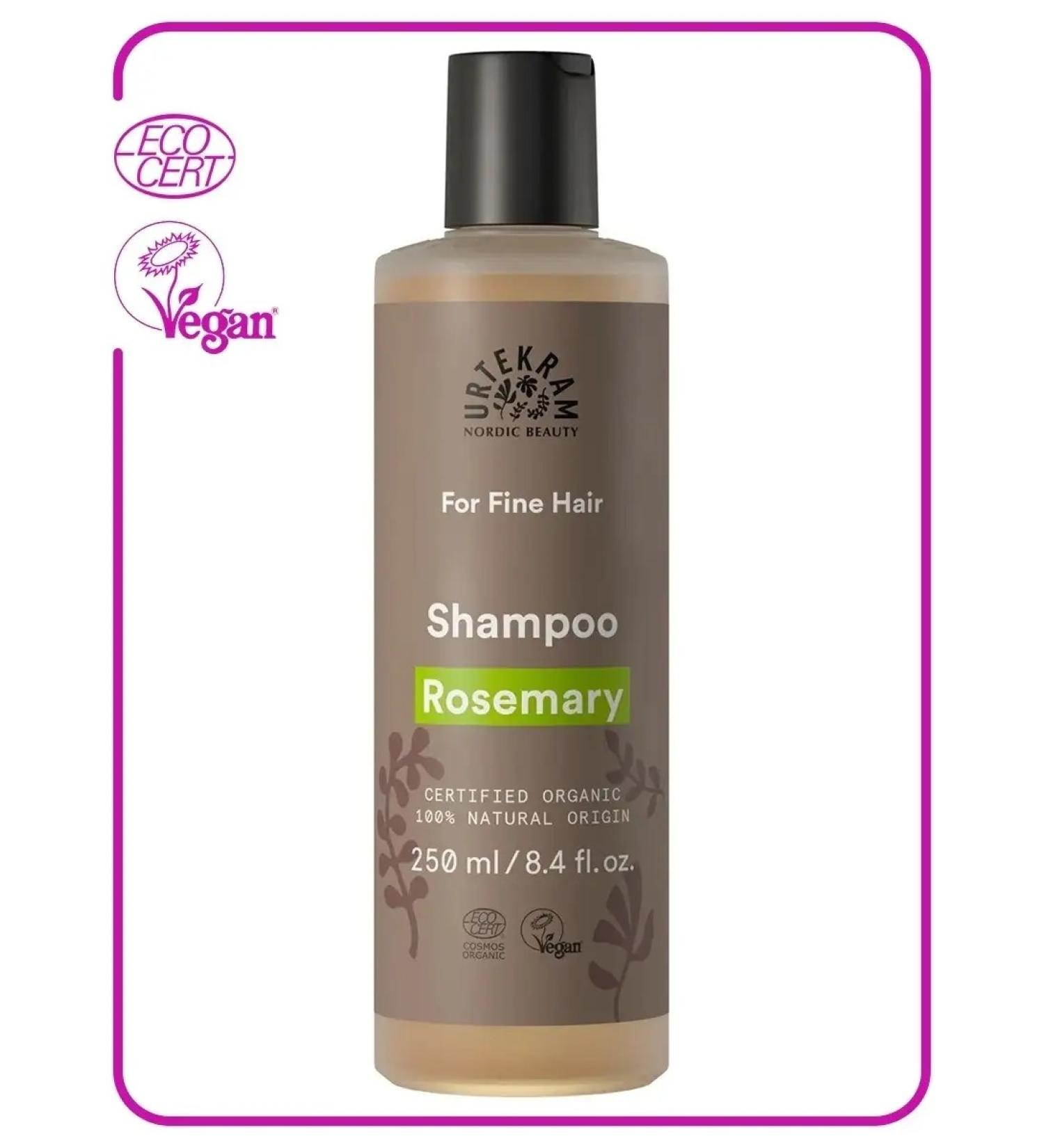 Urtekram Organic shampoo for thin hair rosemary 250 ml - Buy Online on GoSupps.com