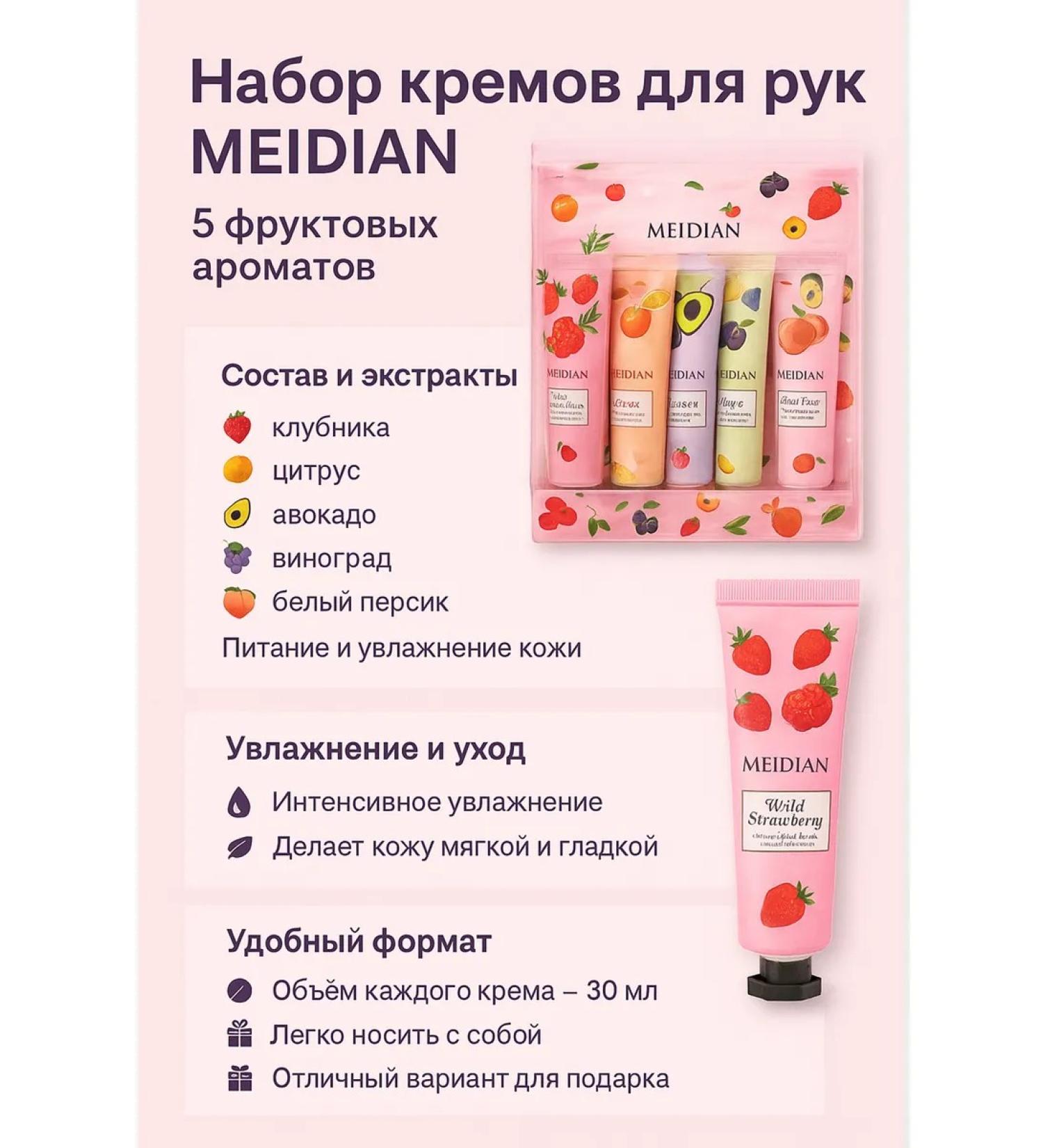median Hand cream set of fruit extracts 5 pcs - Buy Online on GoSupps.com